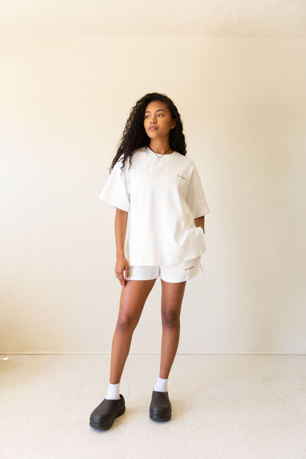 LA Life Oversized Embroidered Top