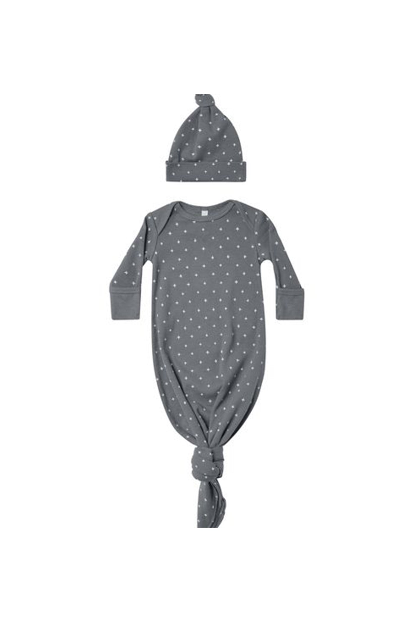 Criss Cross Knitted Baby Gown & Hat by Quincy Mae
