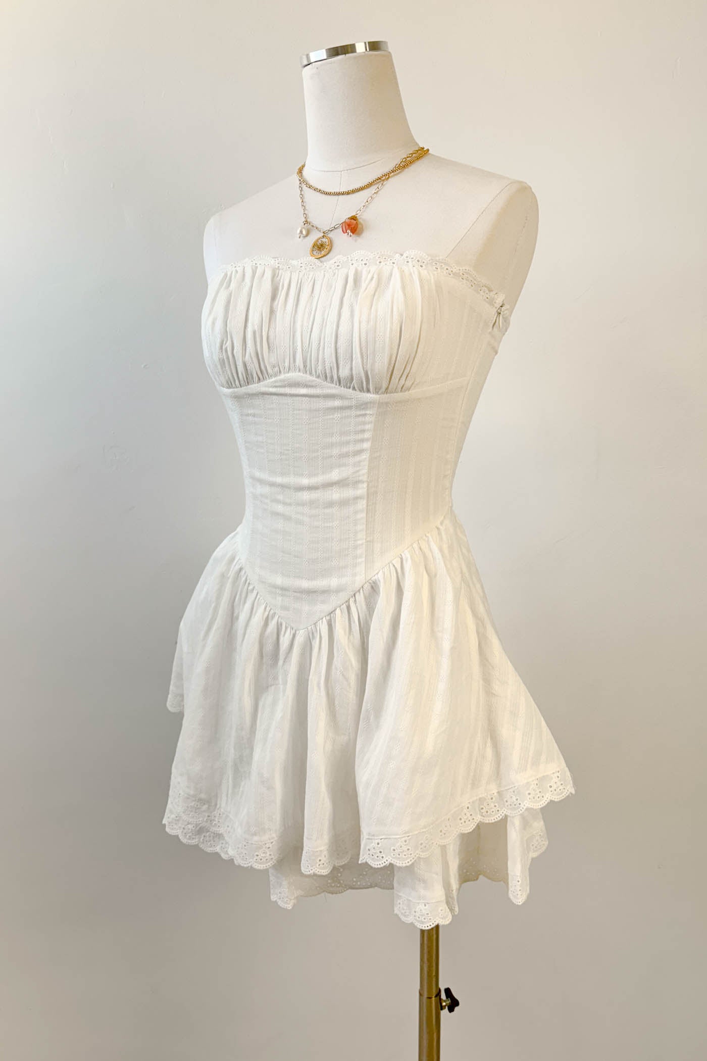 Mini Ruffled Strapless Dress