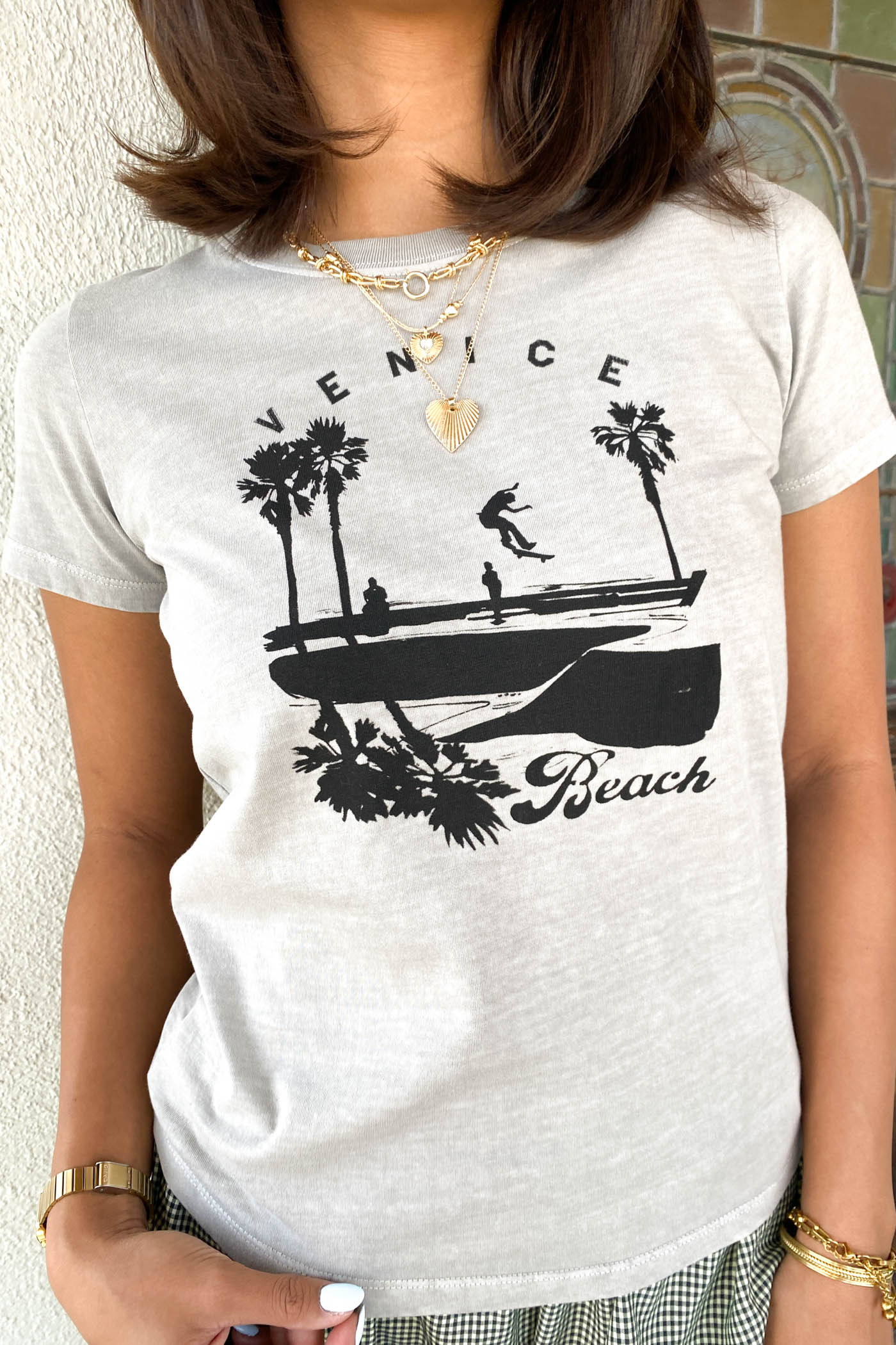 Venice Long Line Graphic Baby Tee