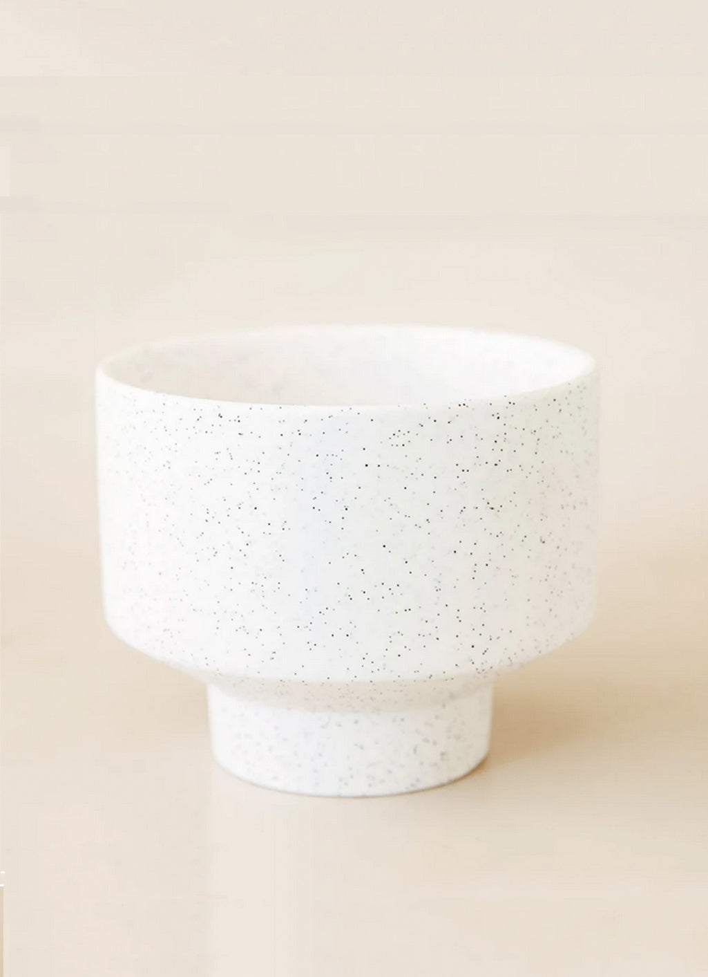 White Speckle Footed Pot