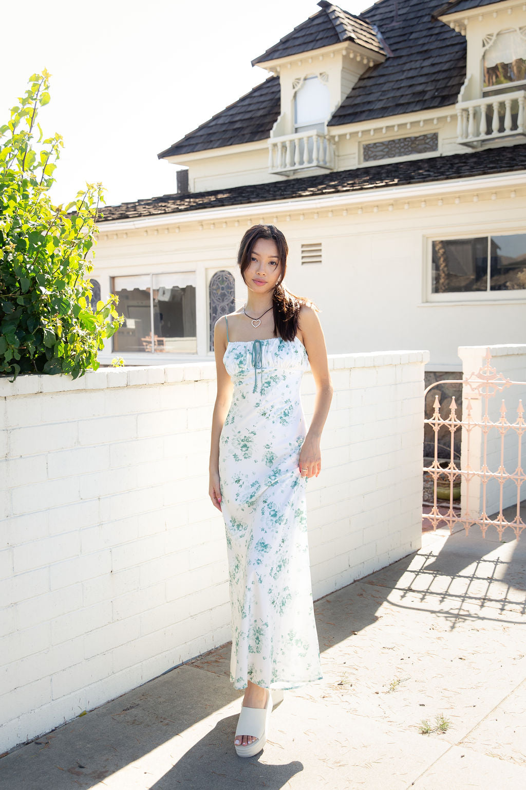 Feels Great Floral Satin Maxi Dress