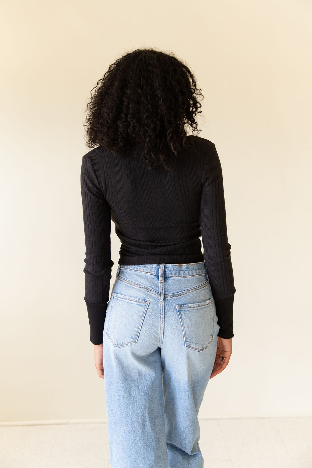 Ribber Popper Long Sleeve Top by BDG
