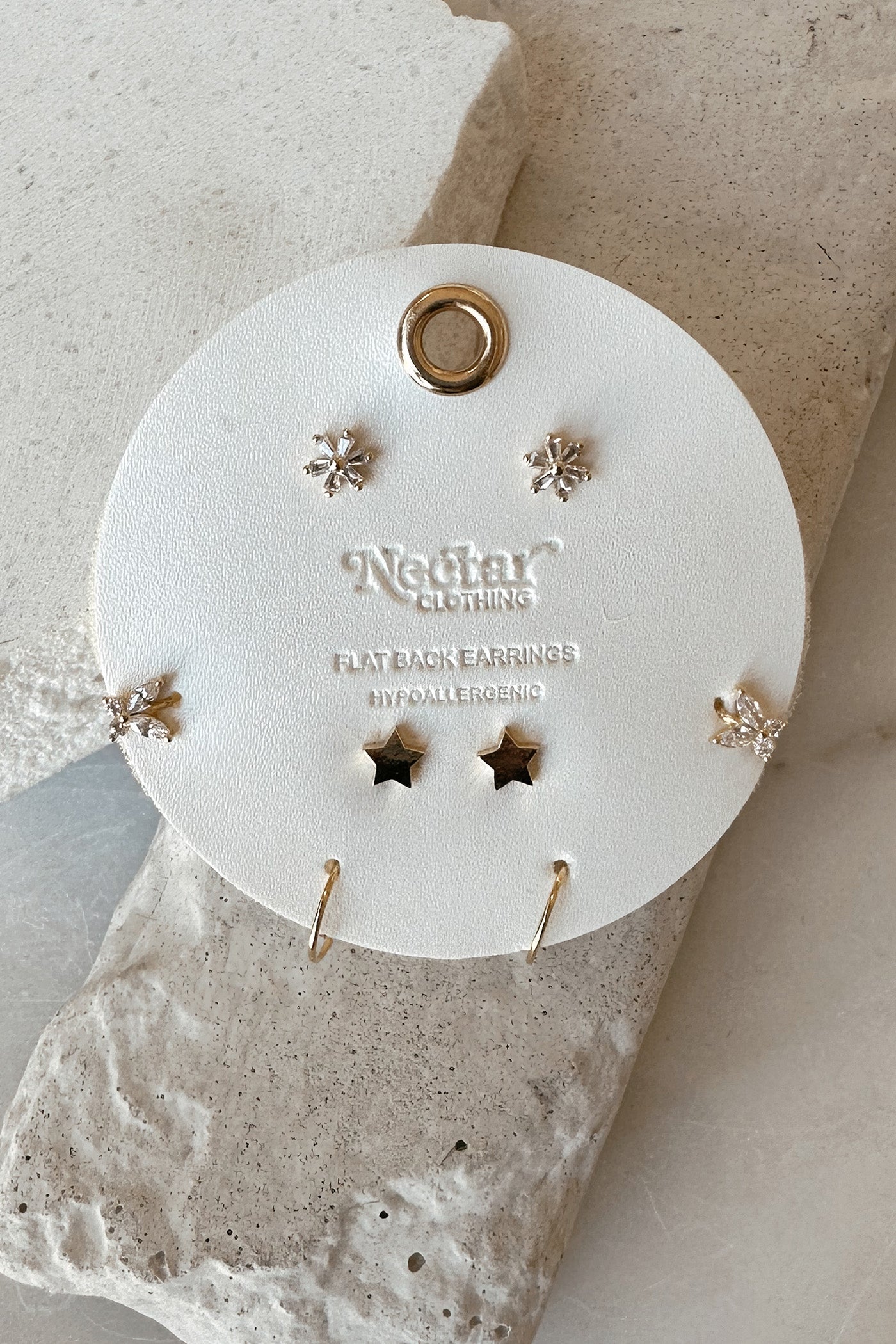 Stars & Butterflies Gold Earring Set