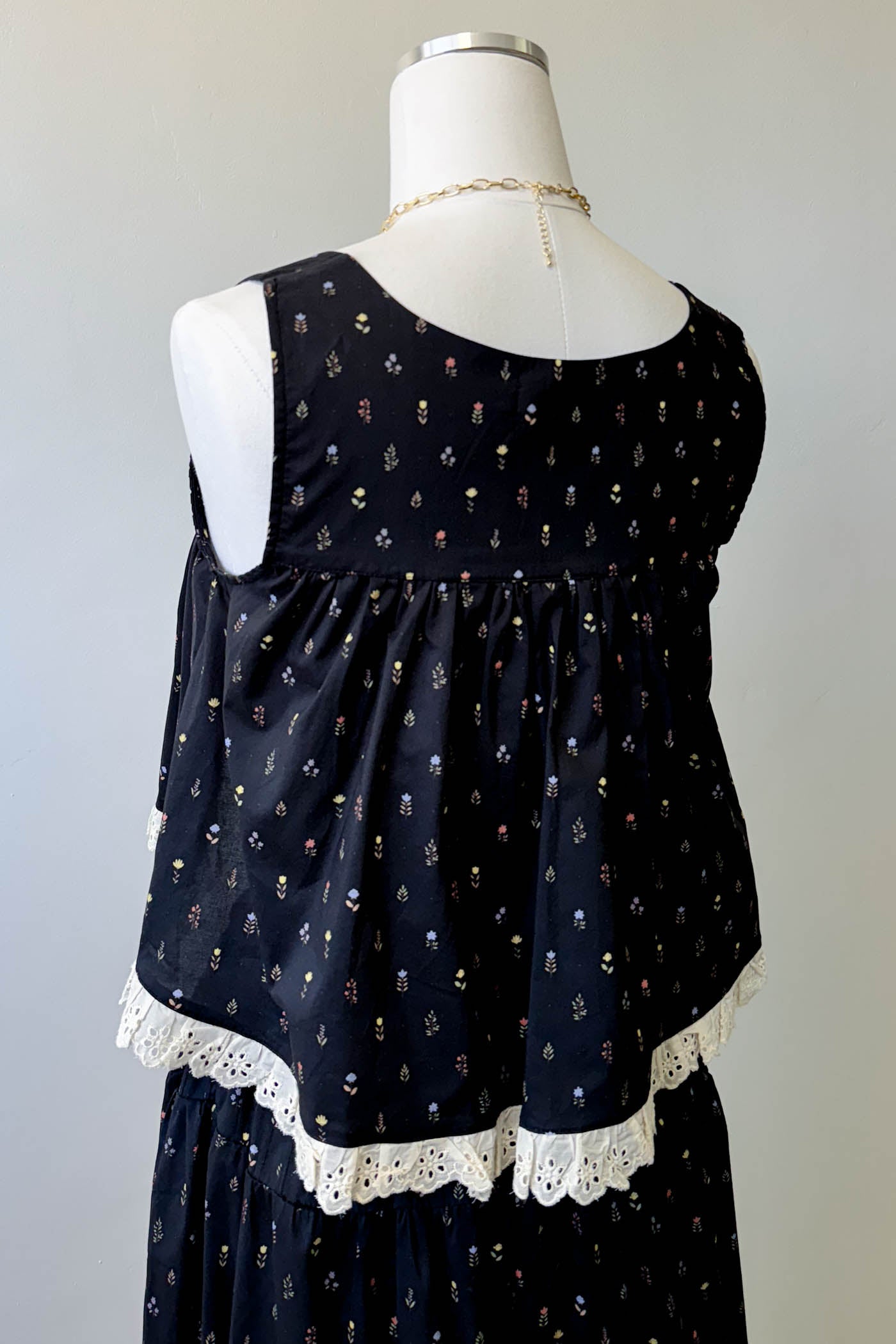 Lacey Floral Babydoll Top