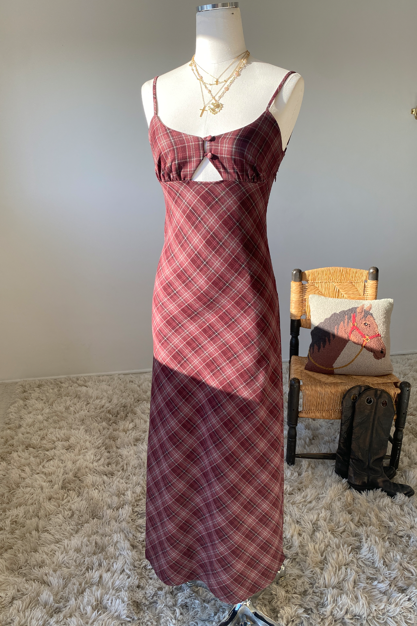 Plaid Maxi Dress