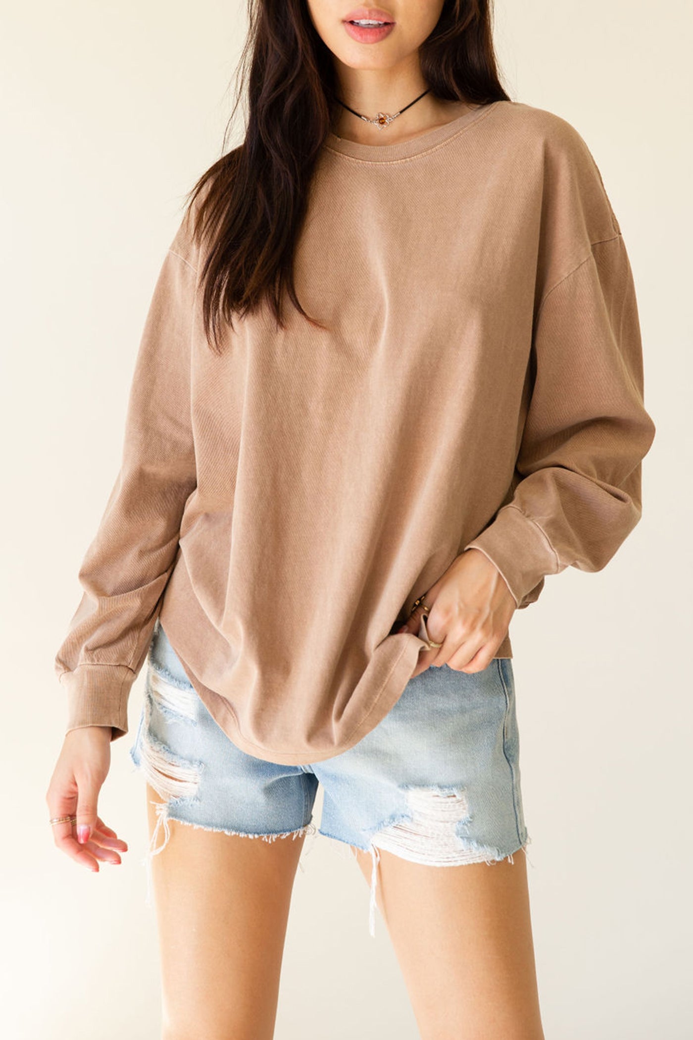 Ends Tonight Oversized Long Sleeve Top