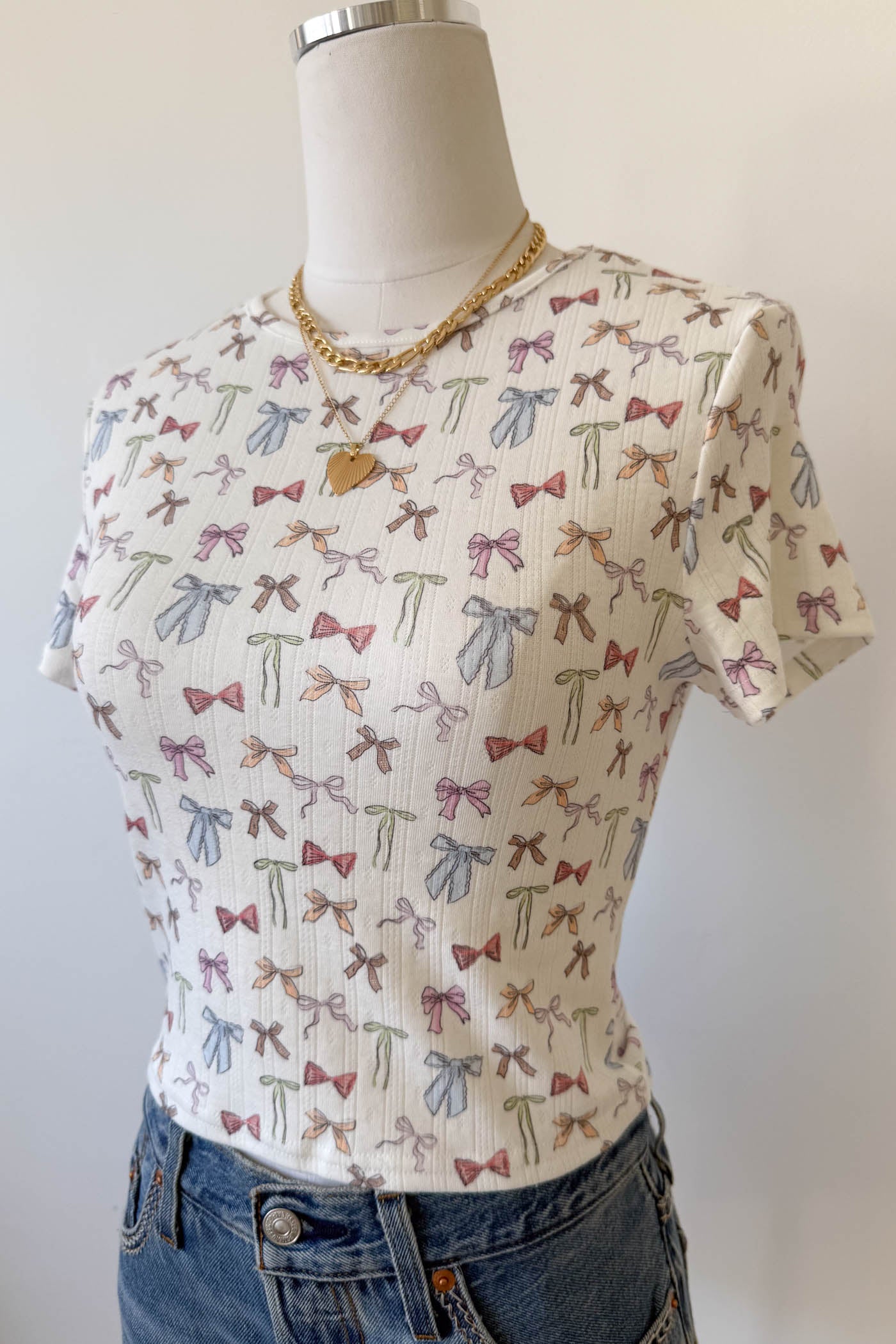 Bow Print Baby Tee