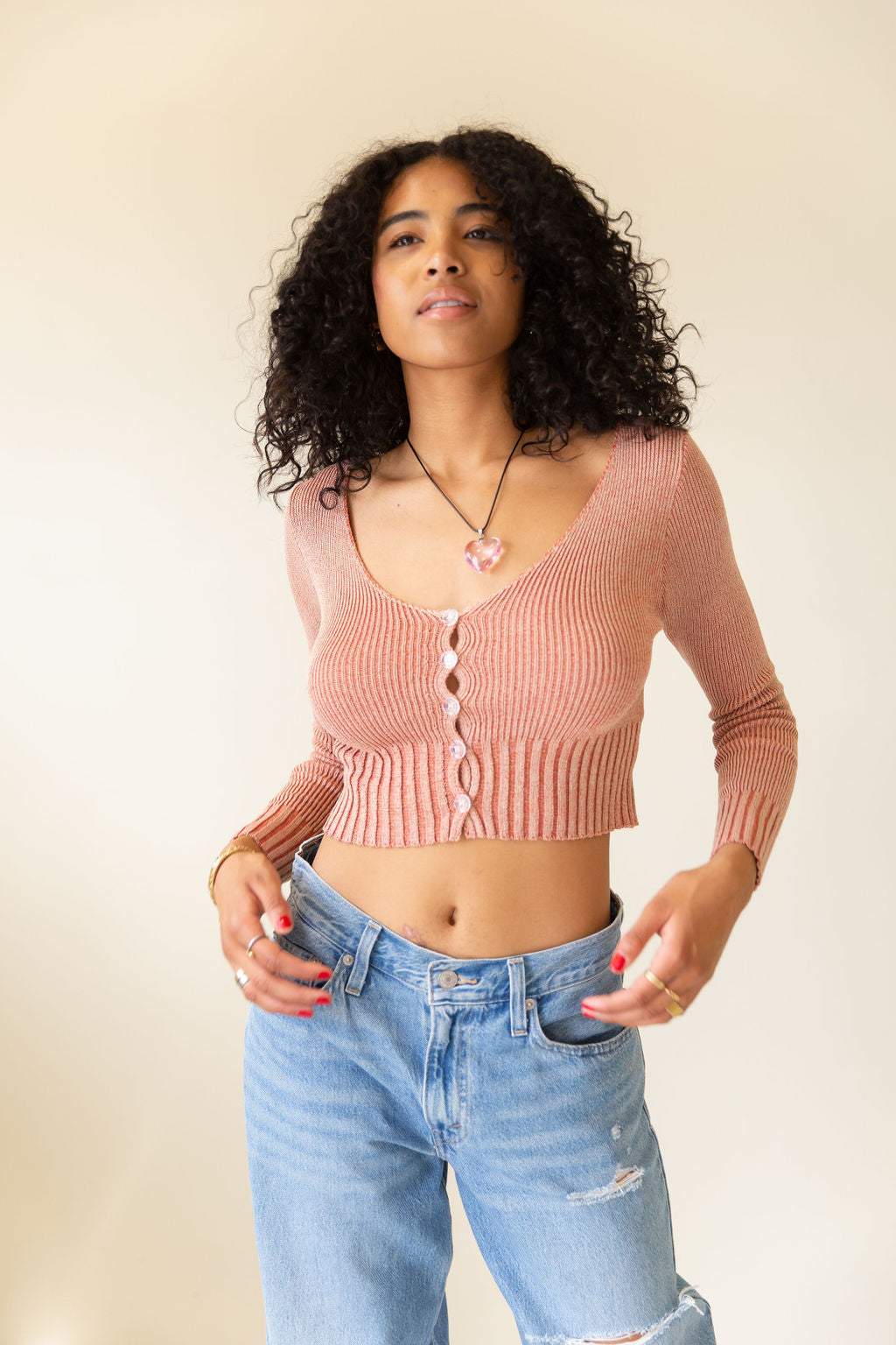 Every Word Crop Cardigan