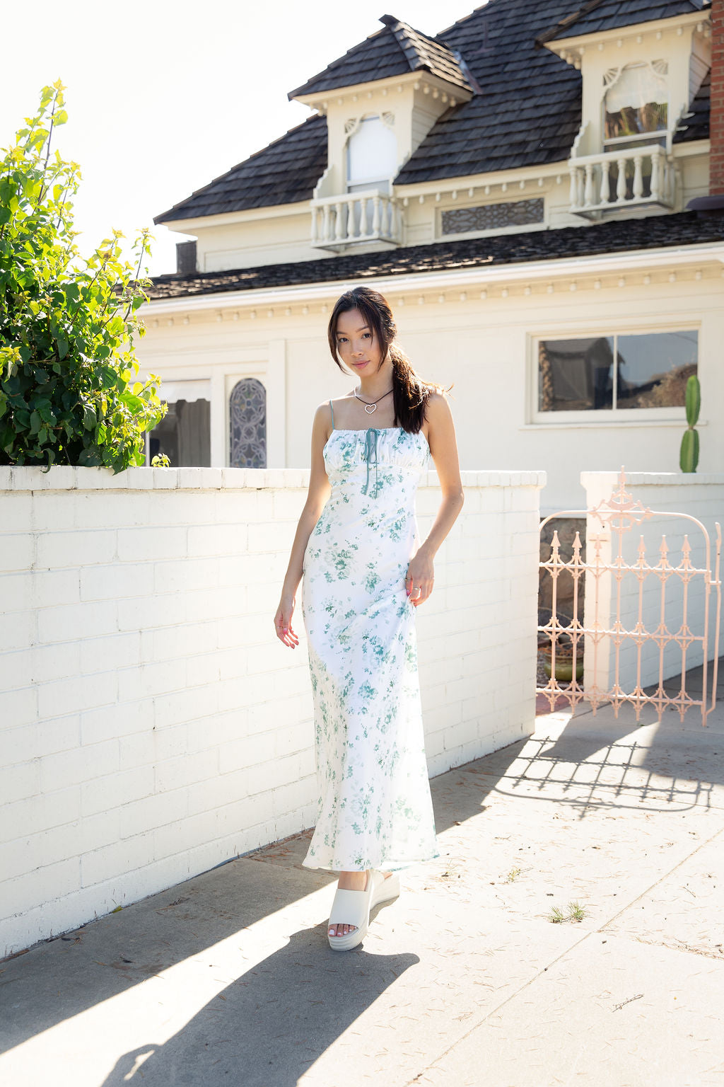 Feels Great Floral Satin Maxi Dress