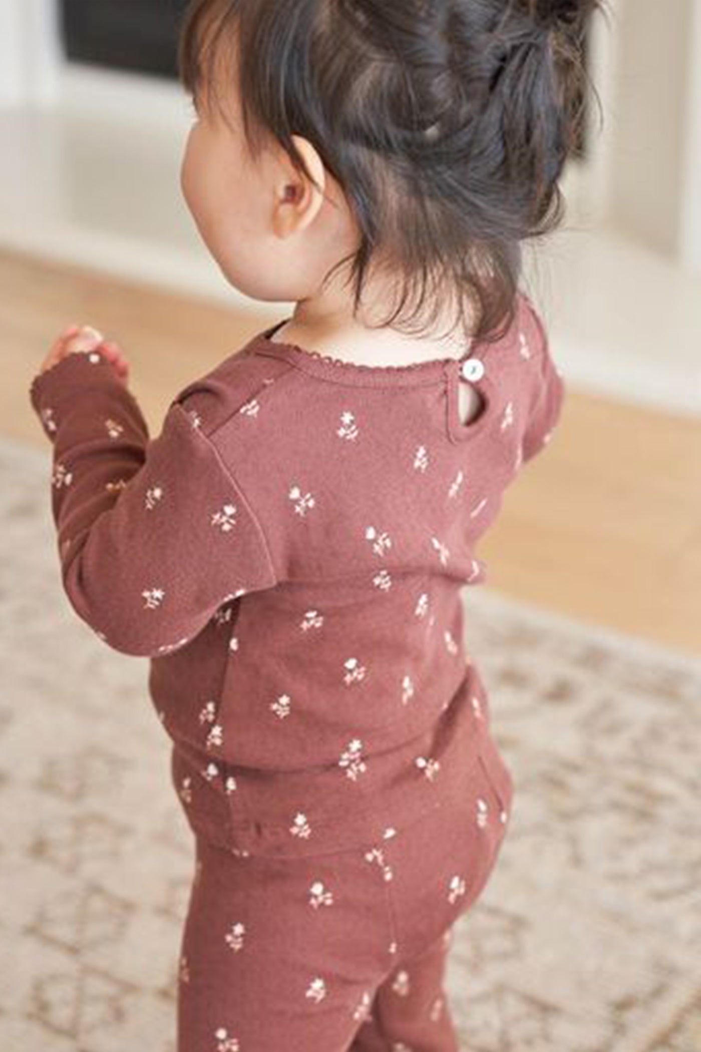 Pointelle Long Sleeve Kids Tee by Quincy Mae