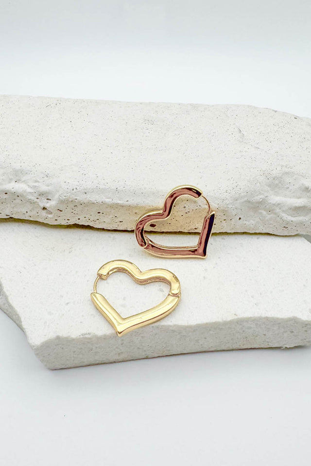 Heart Hoop Earrings