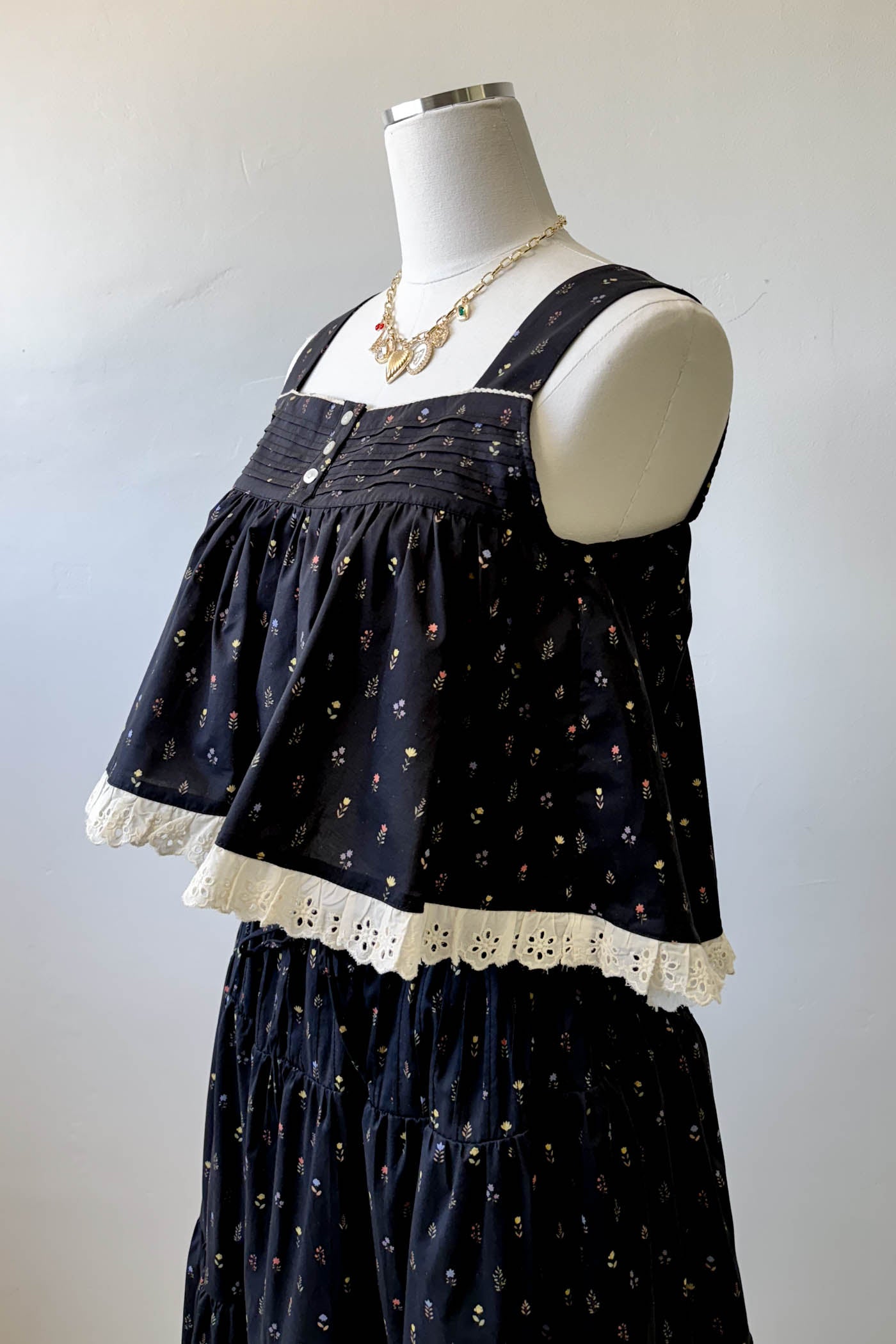 Lacey Floral Babydoll Top