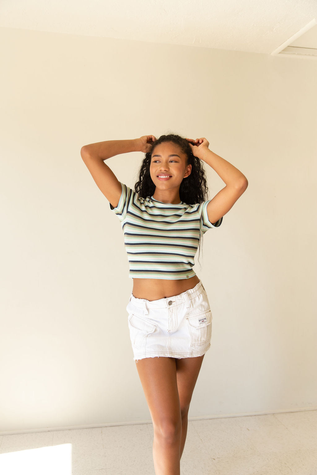 Dickies Striped Baby Crop Top
