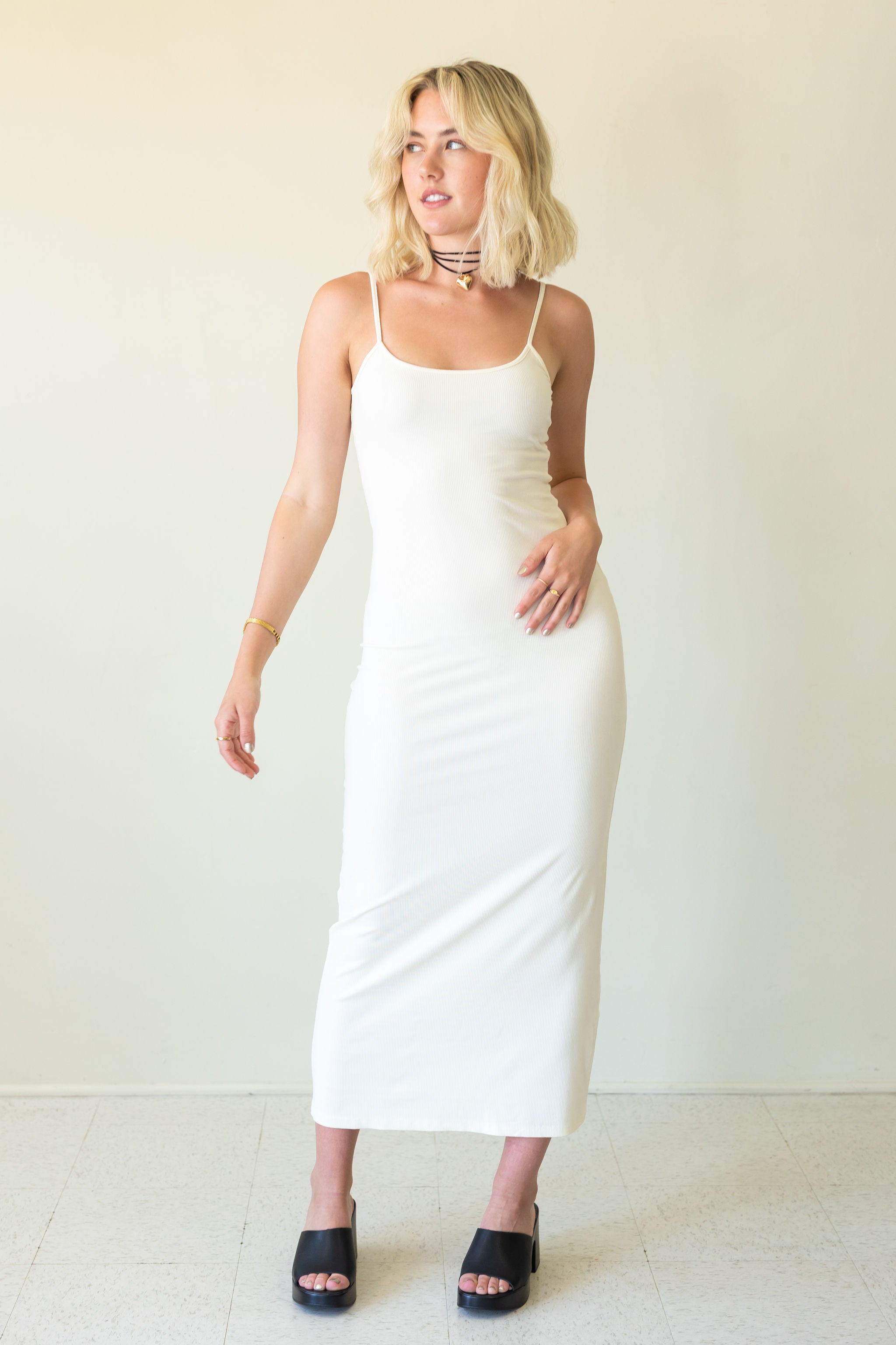 Feeling Free Ribbed Knit Maxi Dress