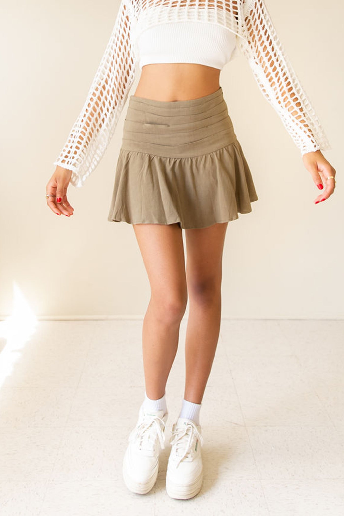 Creative Approach High Rise Ruffled Skirt