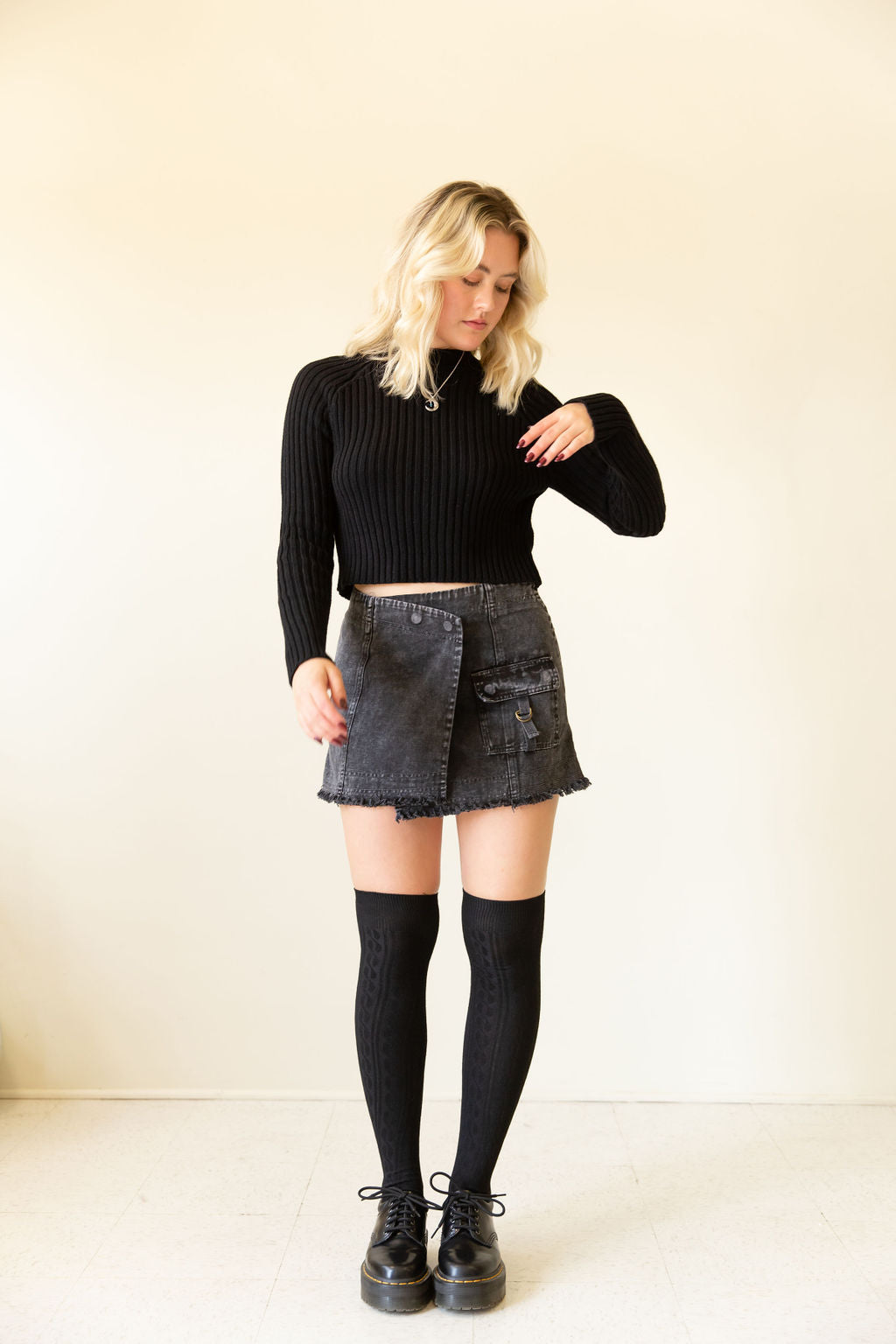 We Tried Knit Crop Sweater