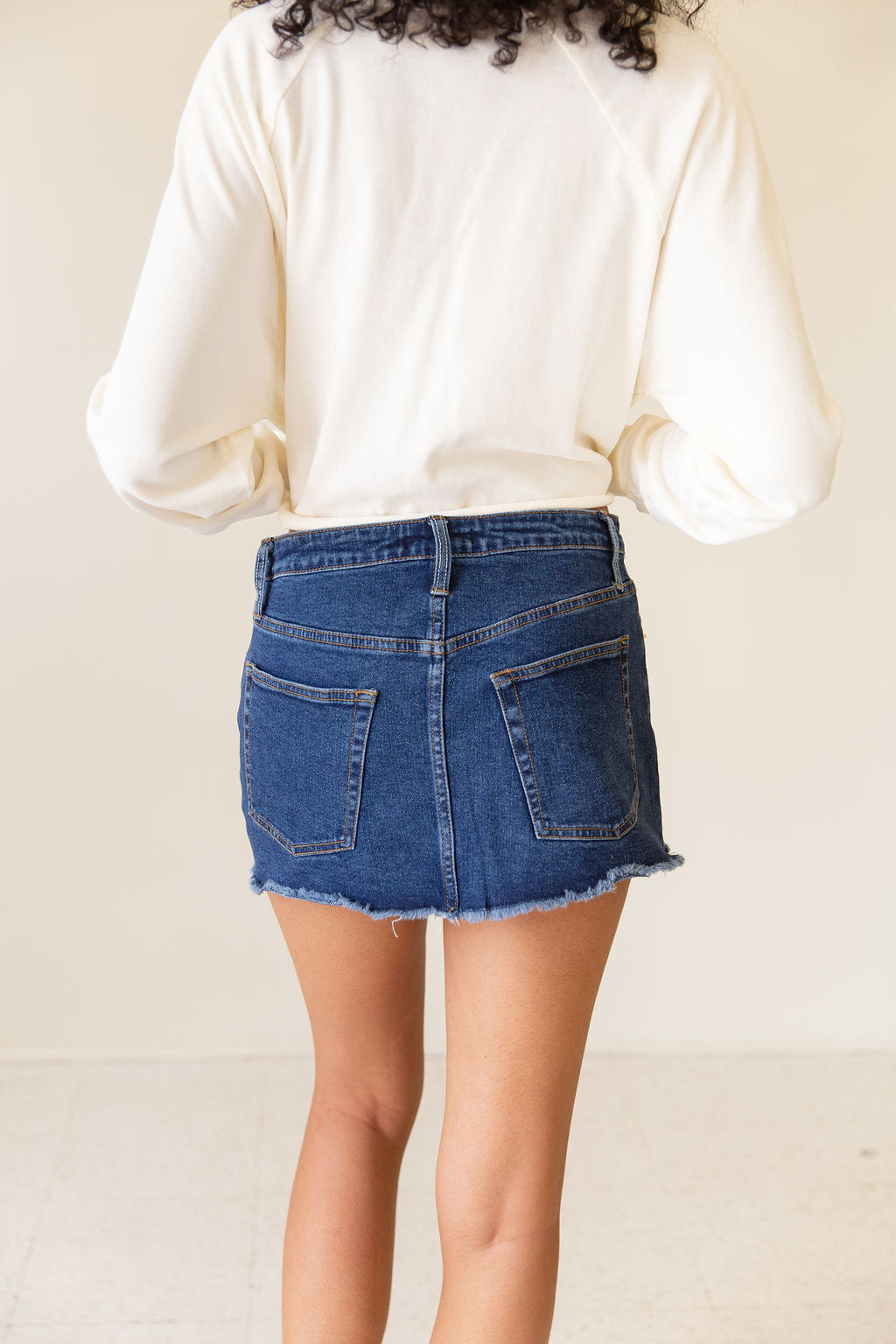 Cream Long Sleeve Top