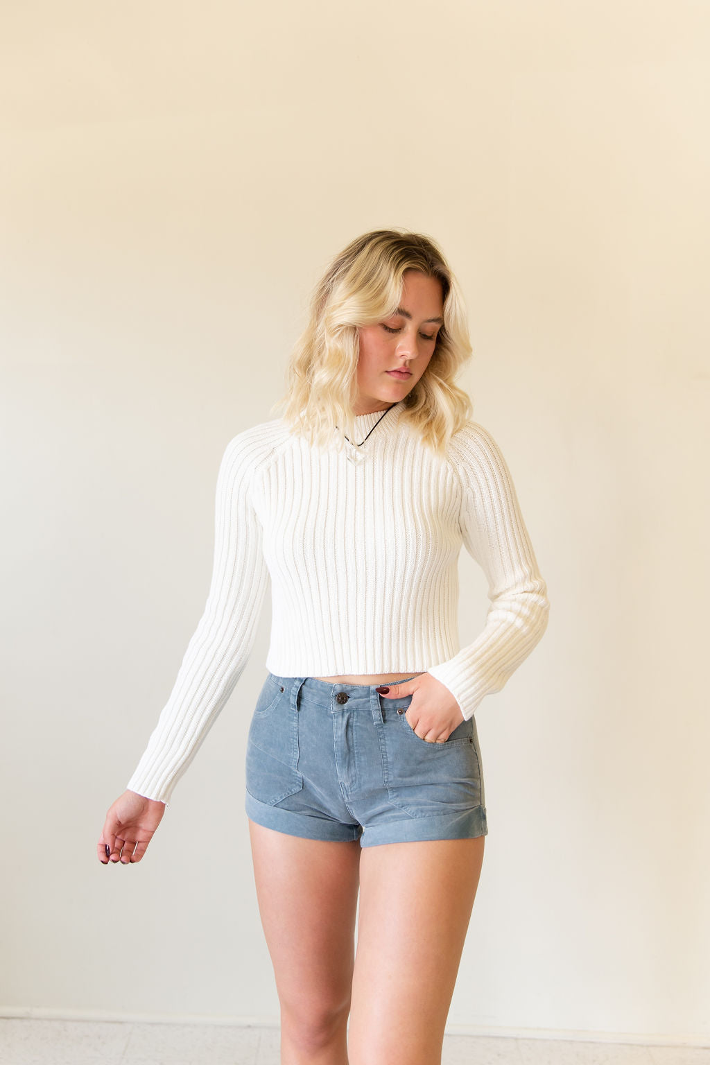 We Tried Knit Crop Sweater