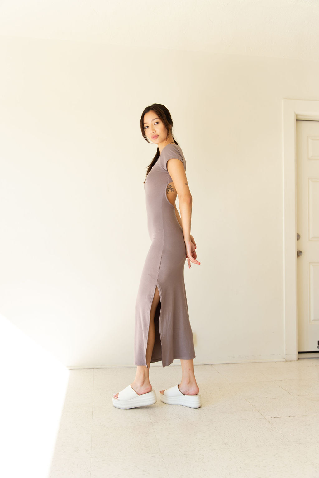 Endless Nights Short Sleeve Maxi Dress