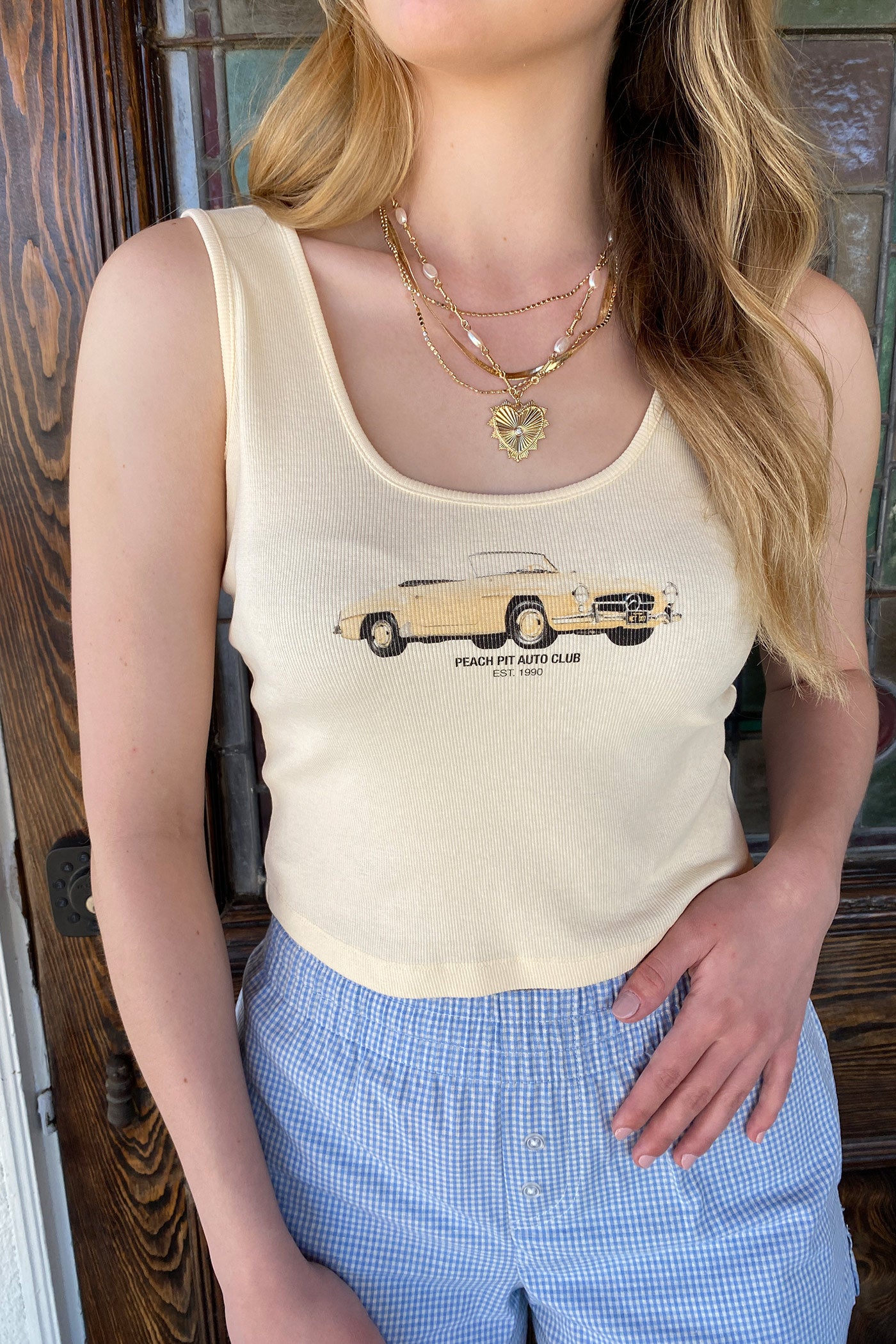 Peach Pit Graphic Tank Top