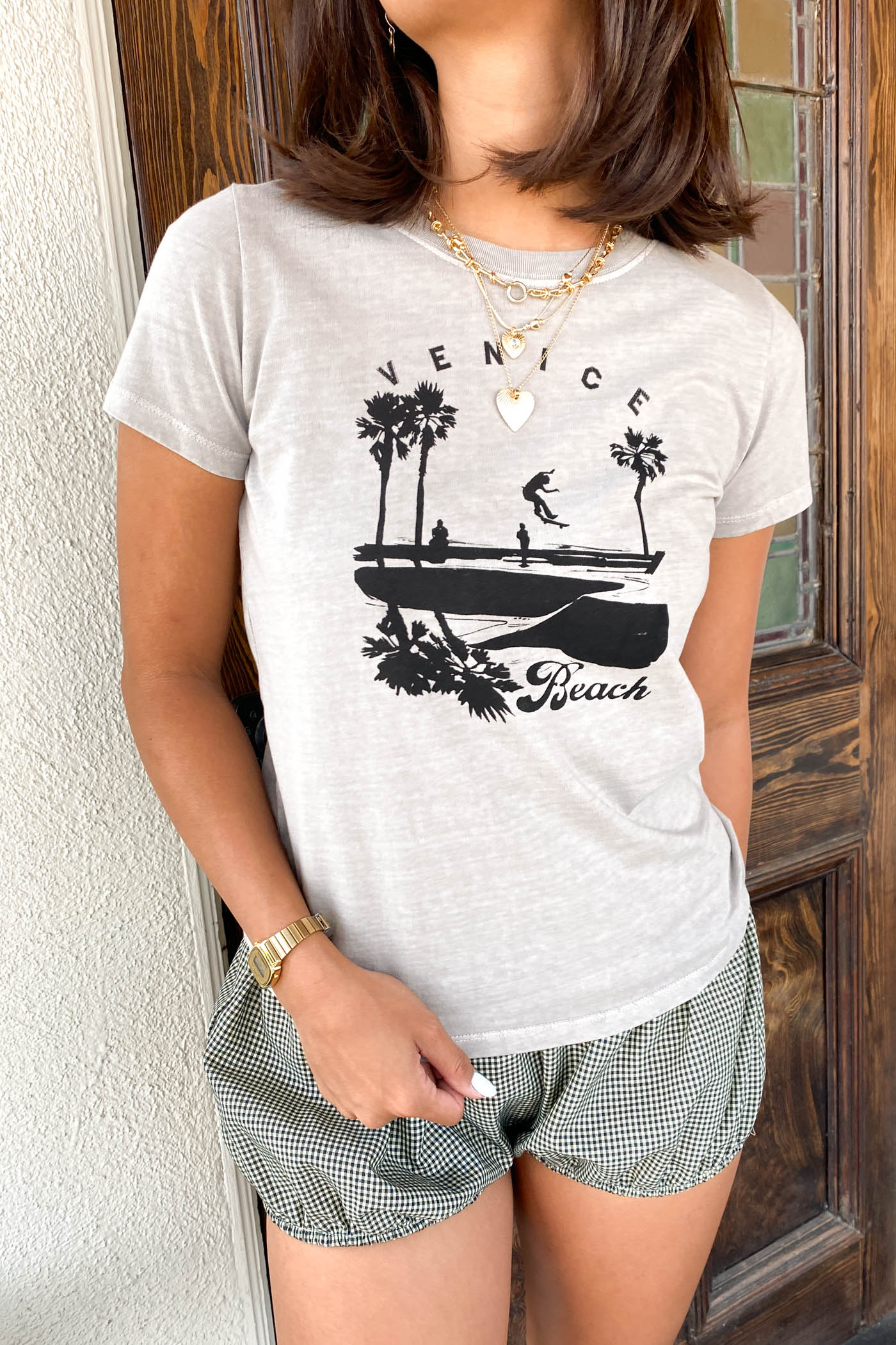 Venice Long Line Graphic Baby Tee