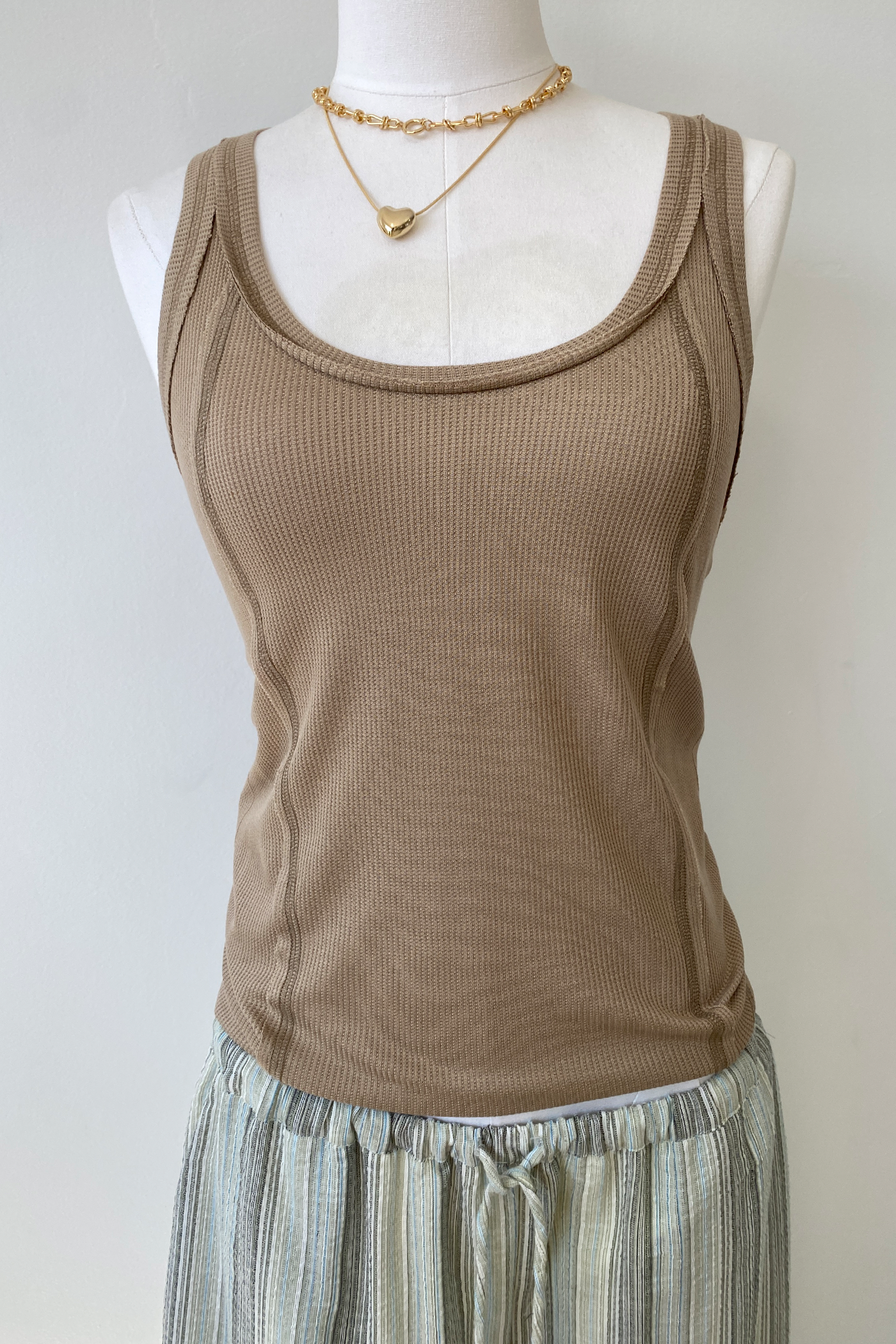 Seamed Sleeveless Top