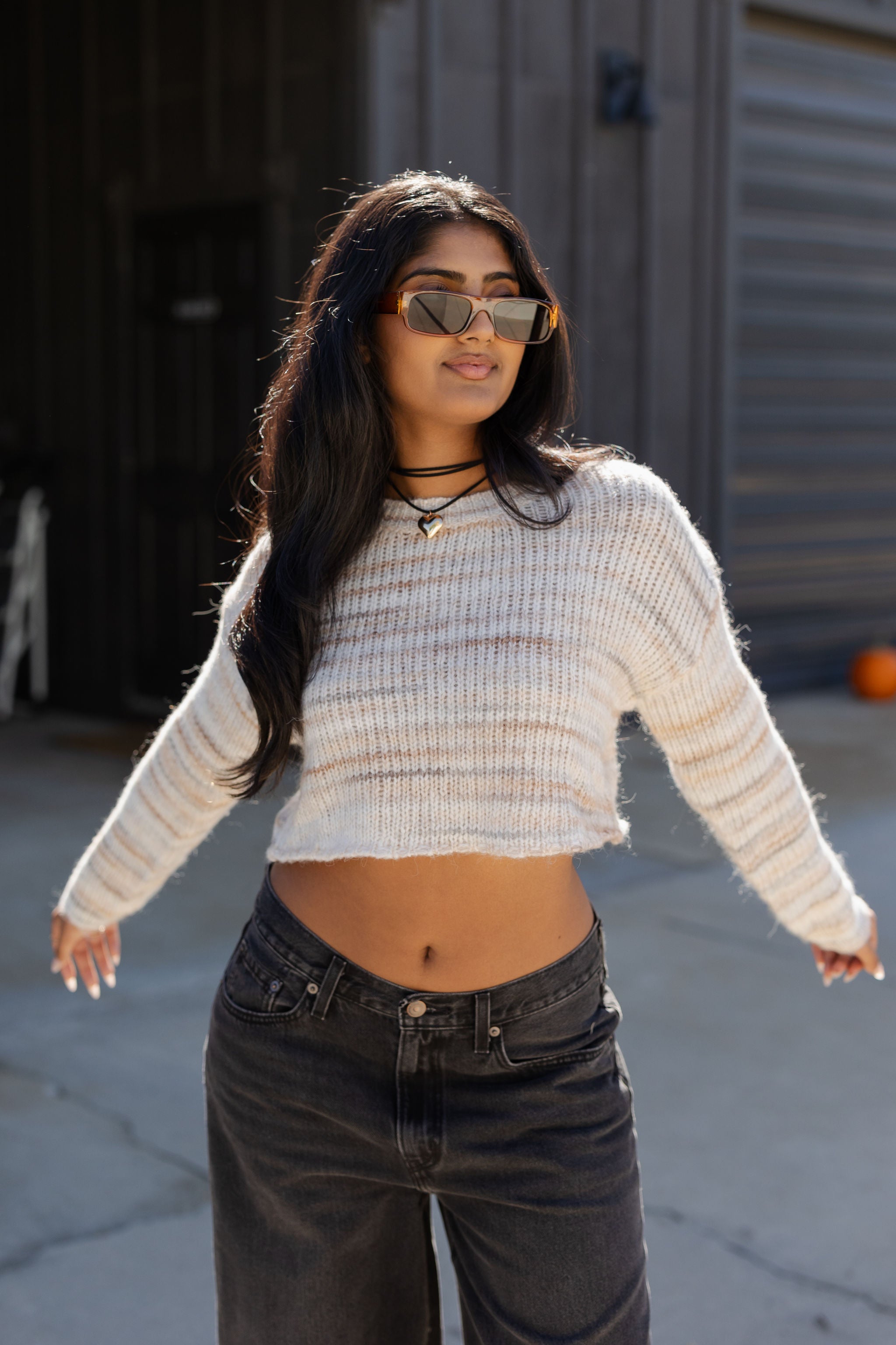 Multi Knit Crop Sweater