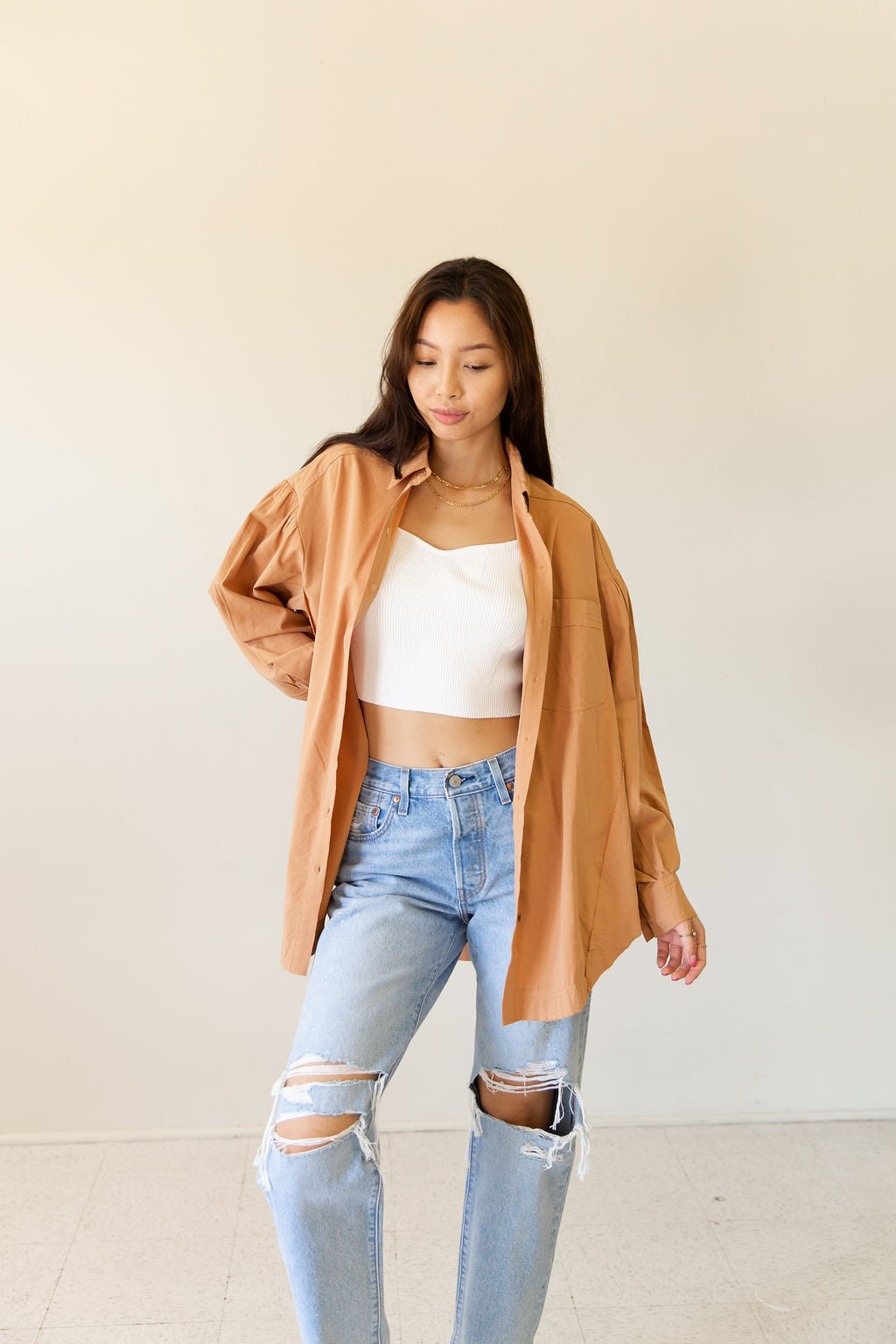 Wandering Eyes Cap Sleeve Top
