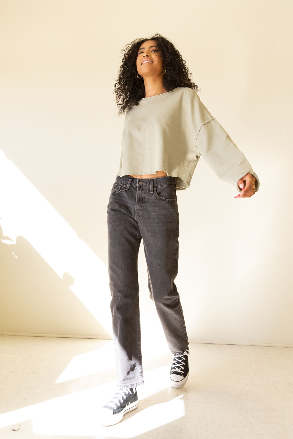 Black Middy Straight Jeans by Levi's