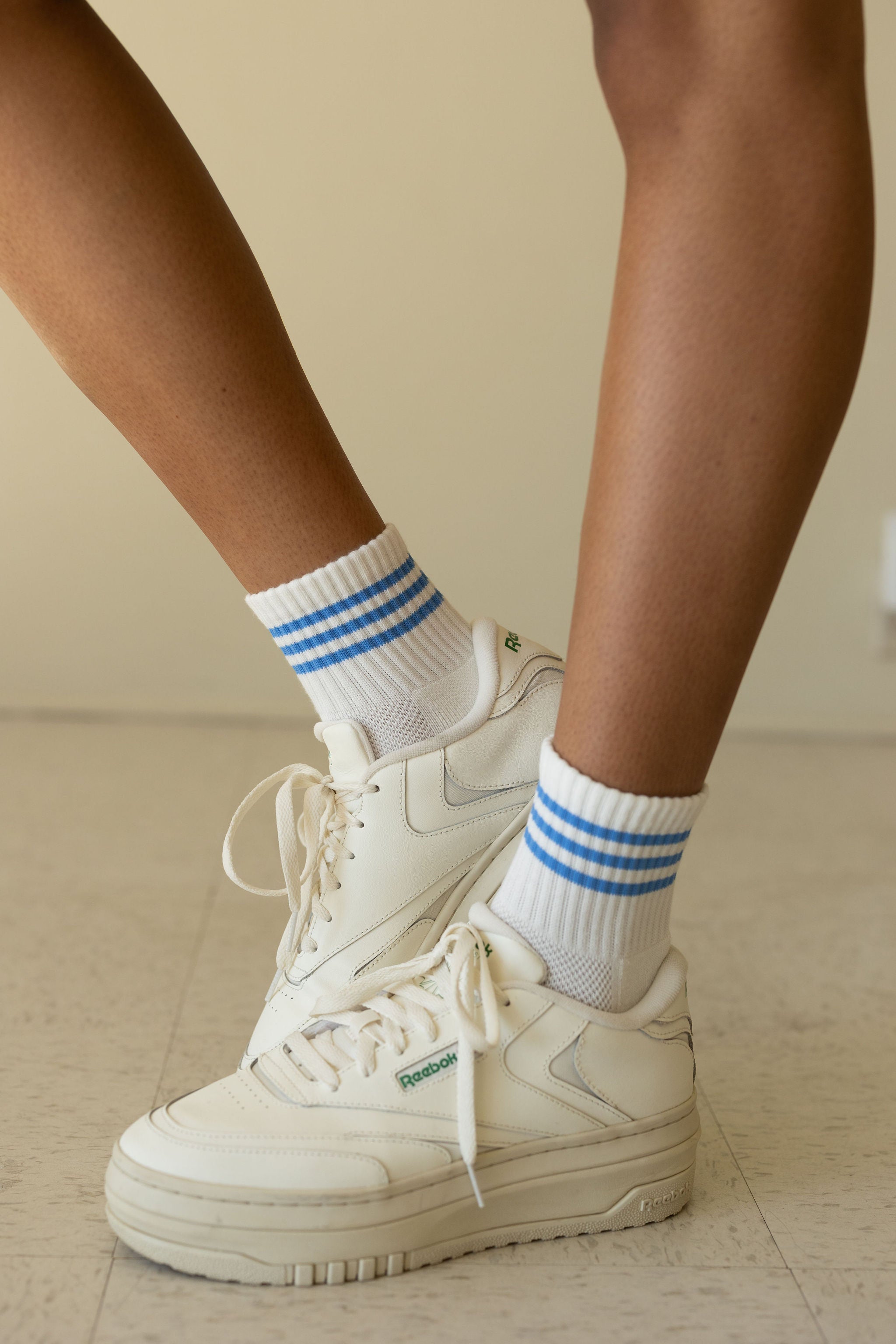 Ribbed Knit Stripe Socks