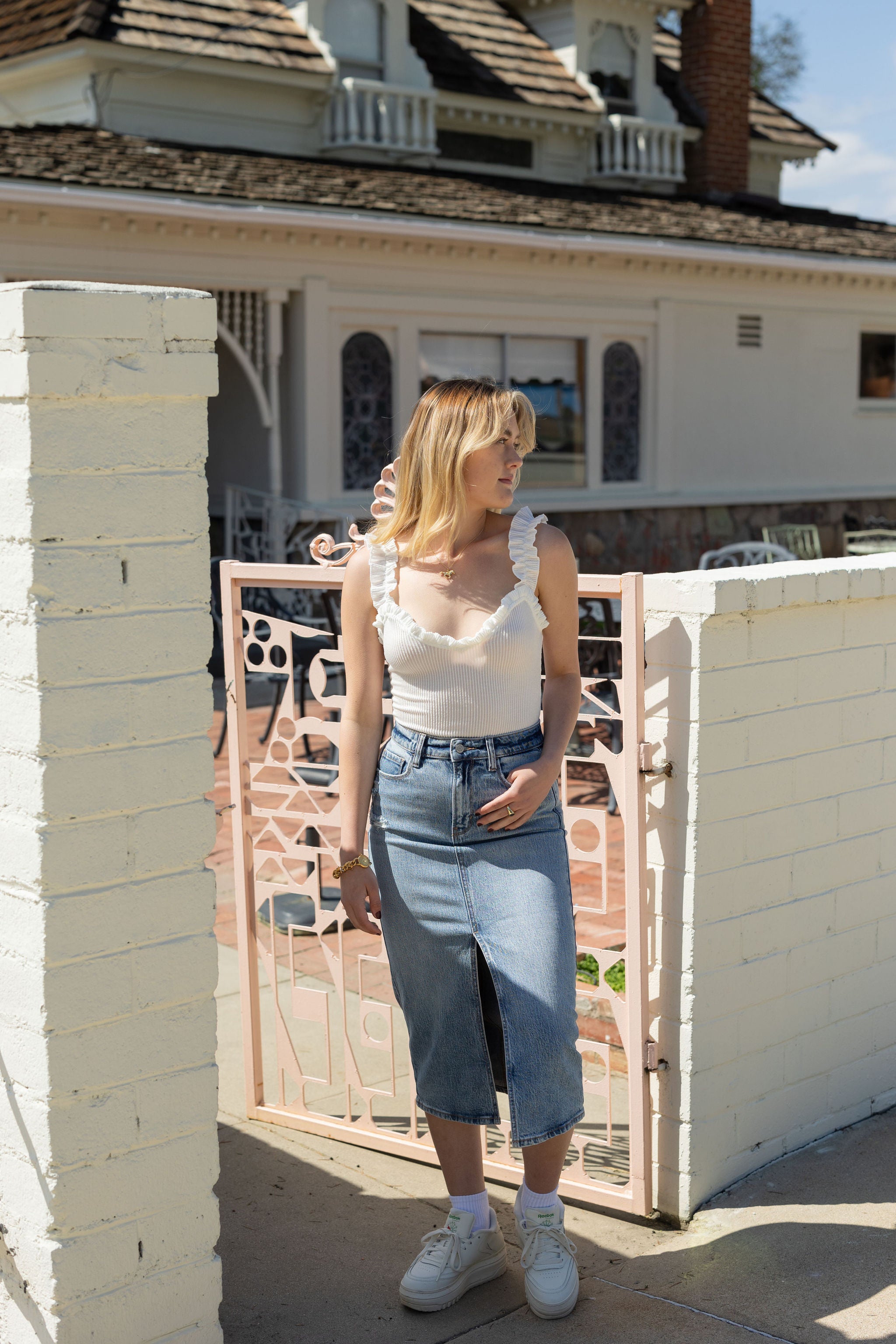 Ruffled Sleeveless Bodysuit