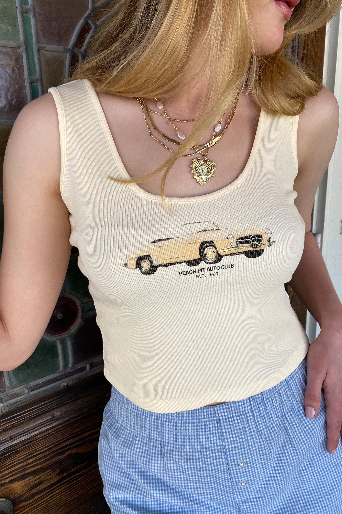 Peach Pit Graphic Tank Top