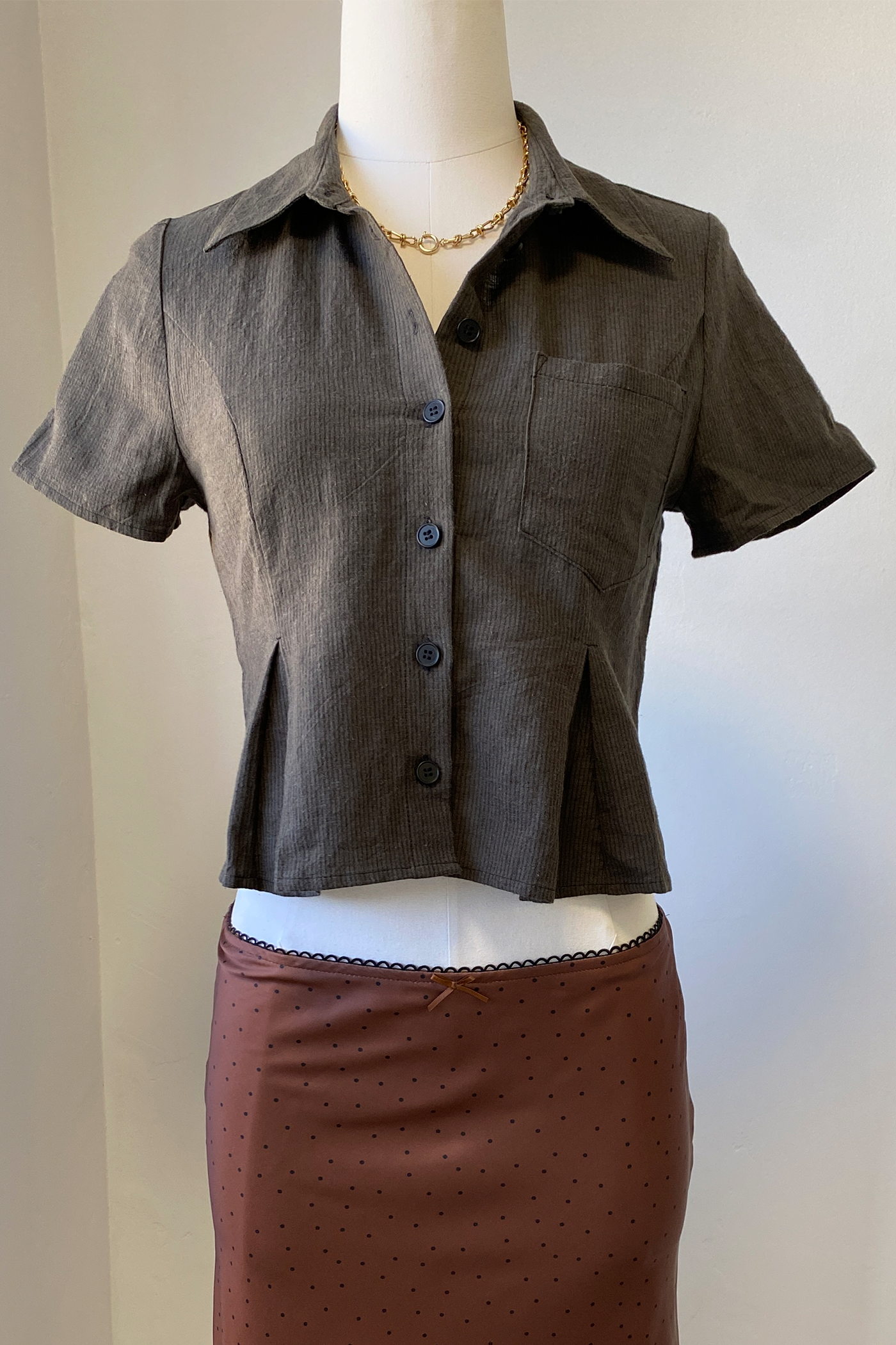 Striped Button Up Top