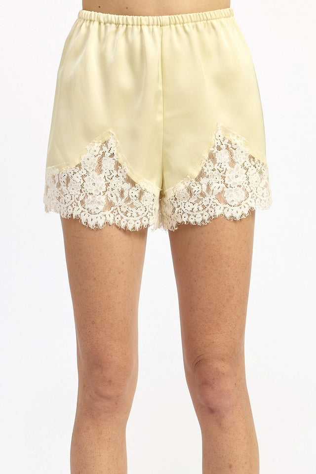 Satin Lace Lounge Shorts