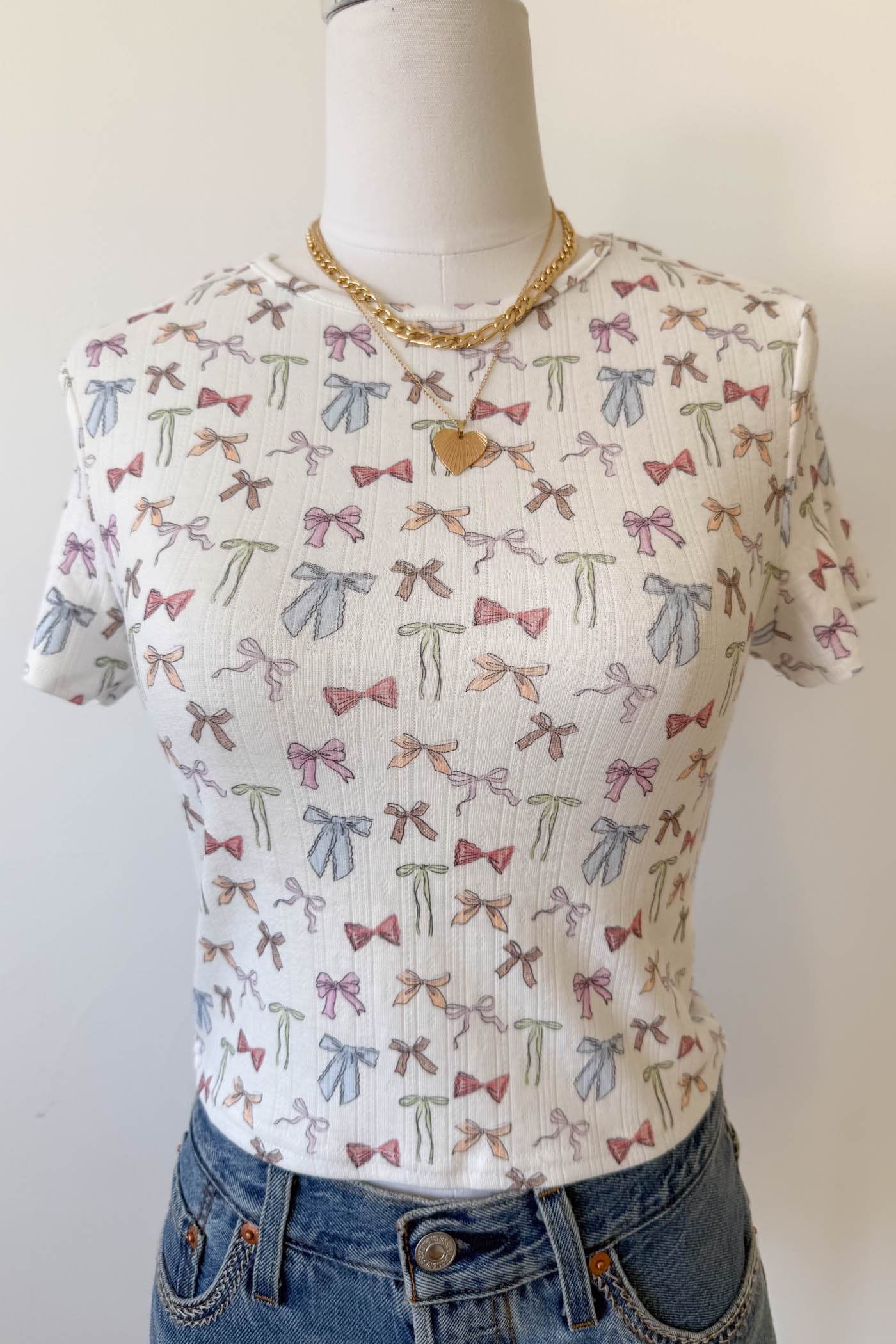 Bow Print Baby Tee
