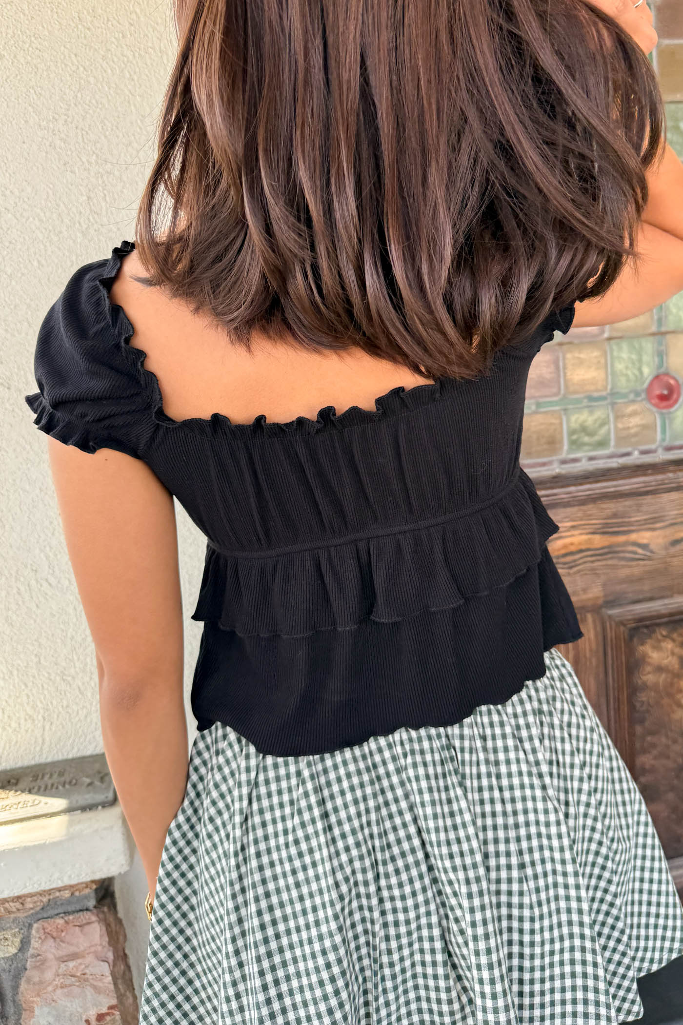 Split Front Babydoll Top