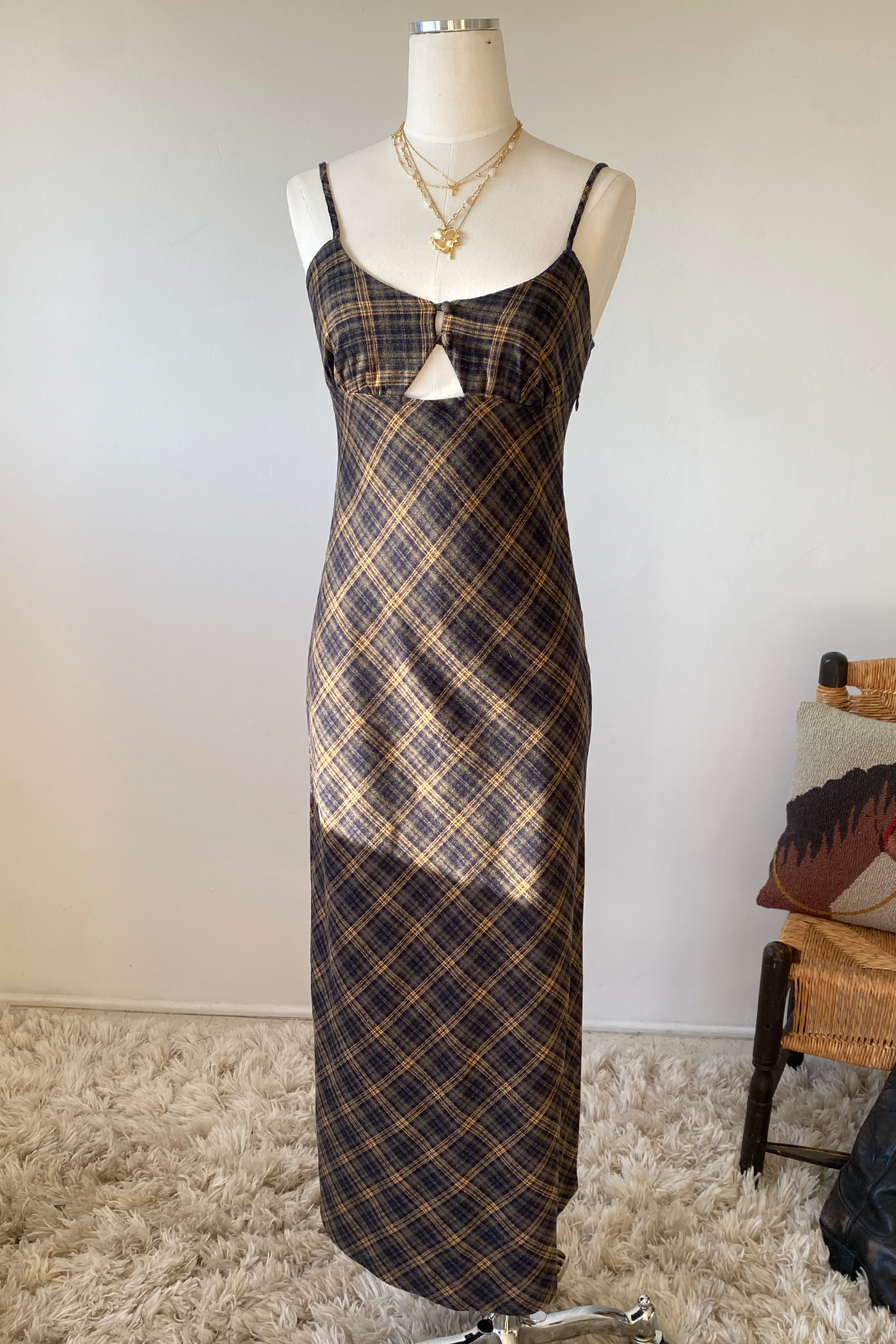 Plaid Maxi Dress