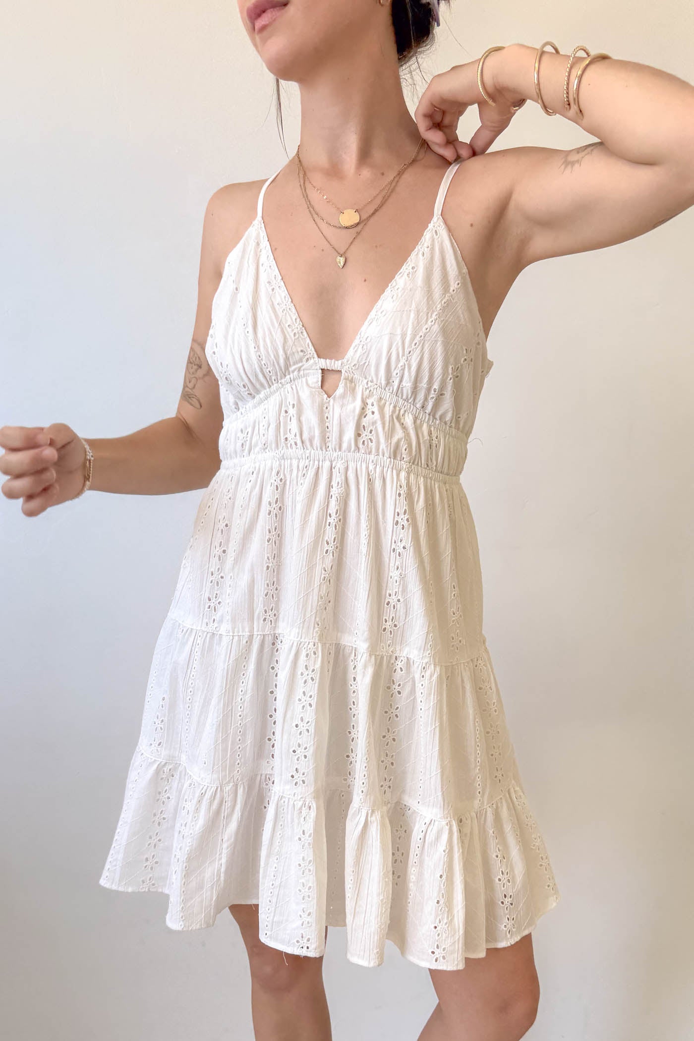Cami Eyelet Mini Dress