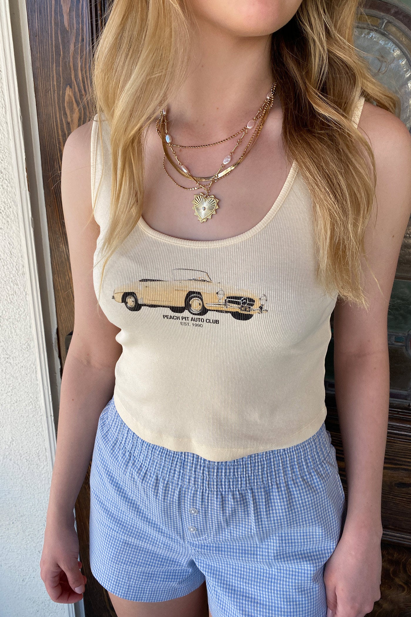 Peach Pit Graphic Tank Top
