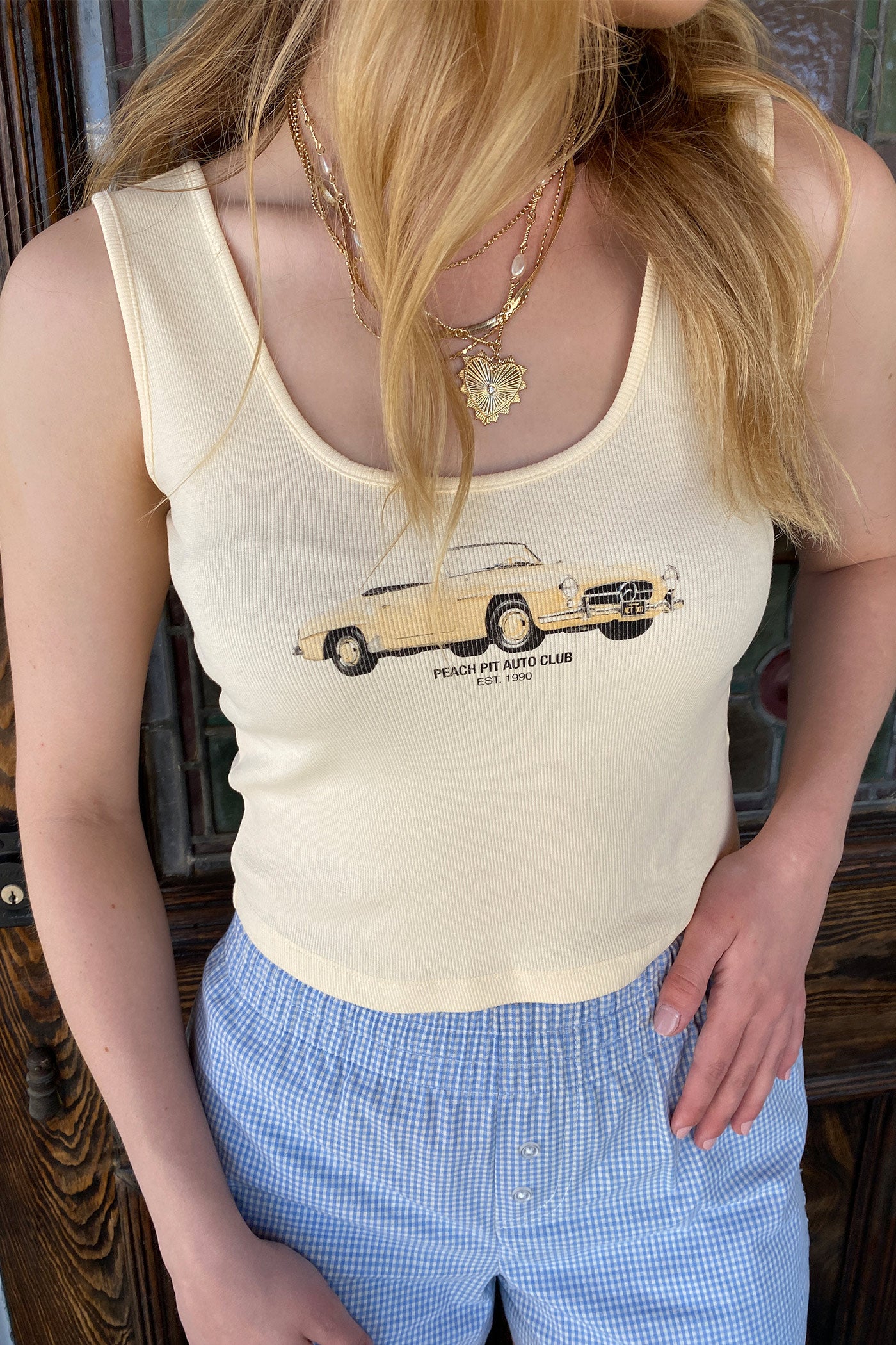 Peach Pit Graphic Tank Top