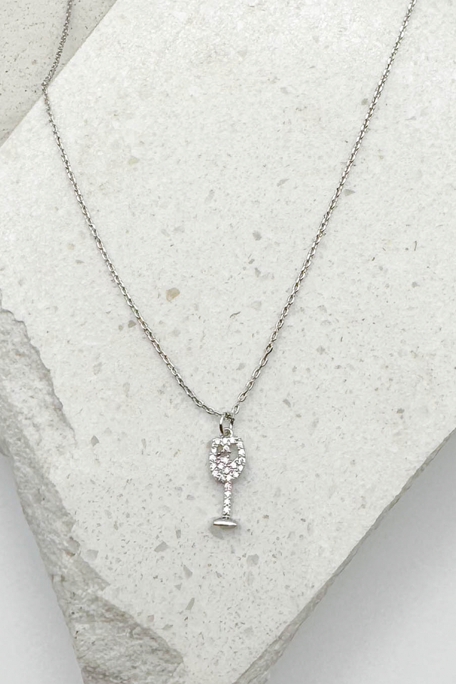 Dainty Wine Glass Necklace