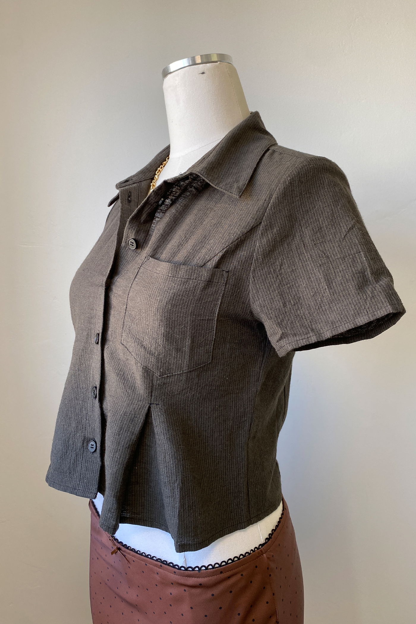 Striped Button Up Top