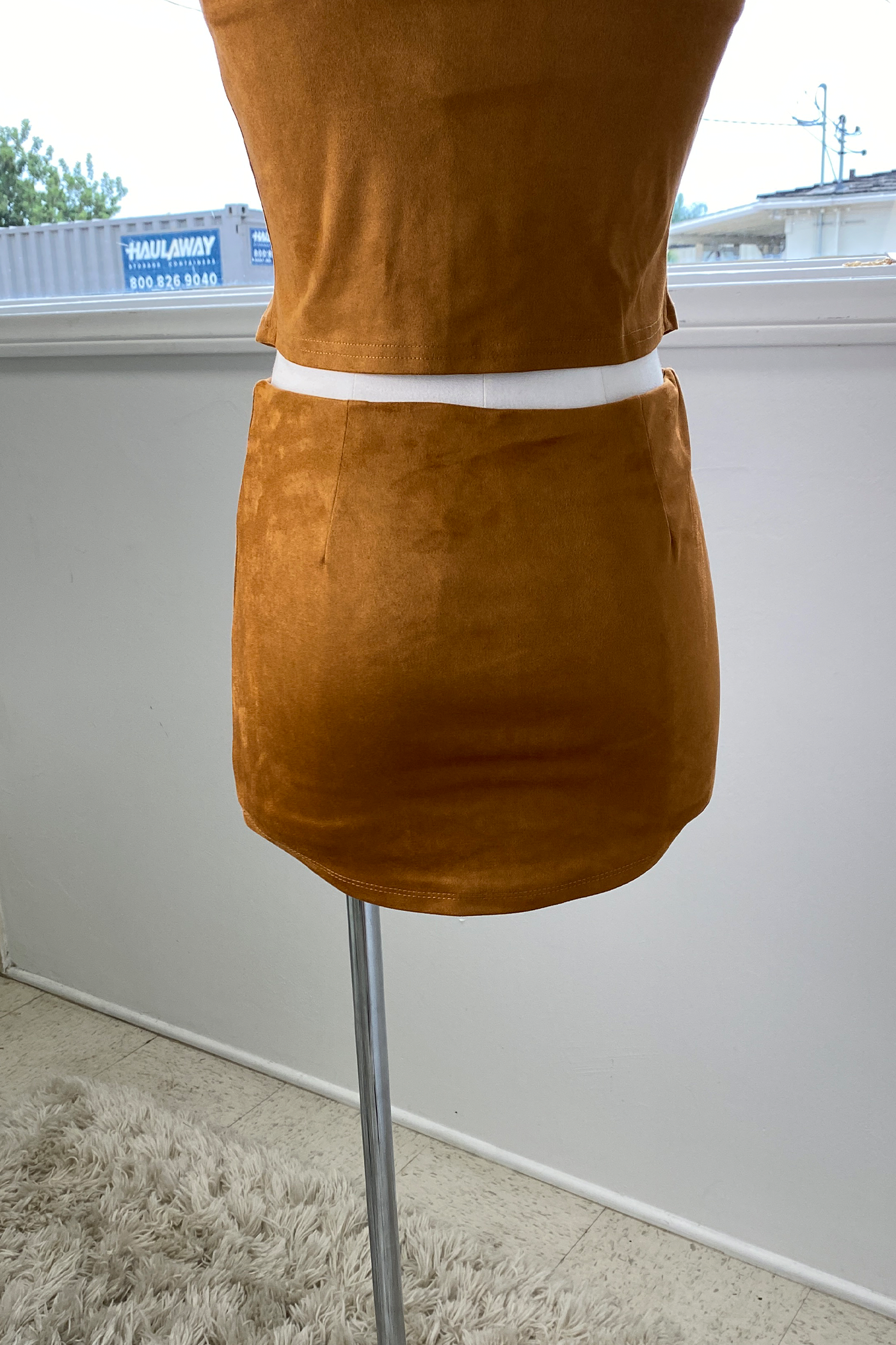 Suede Mini Skort