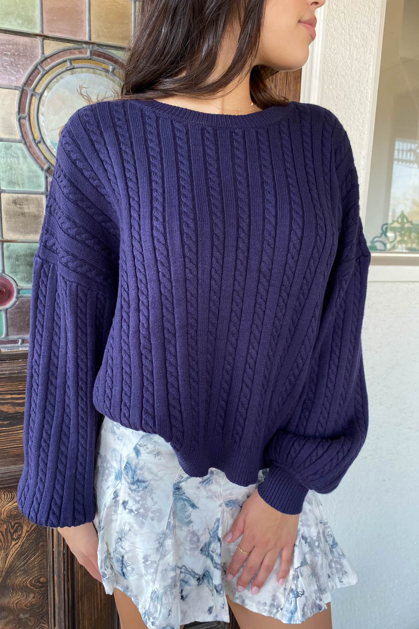 Basic Cable Knit Sweater
