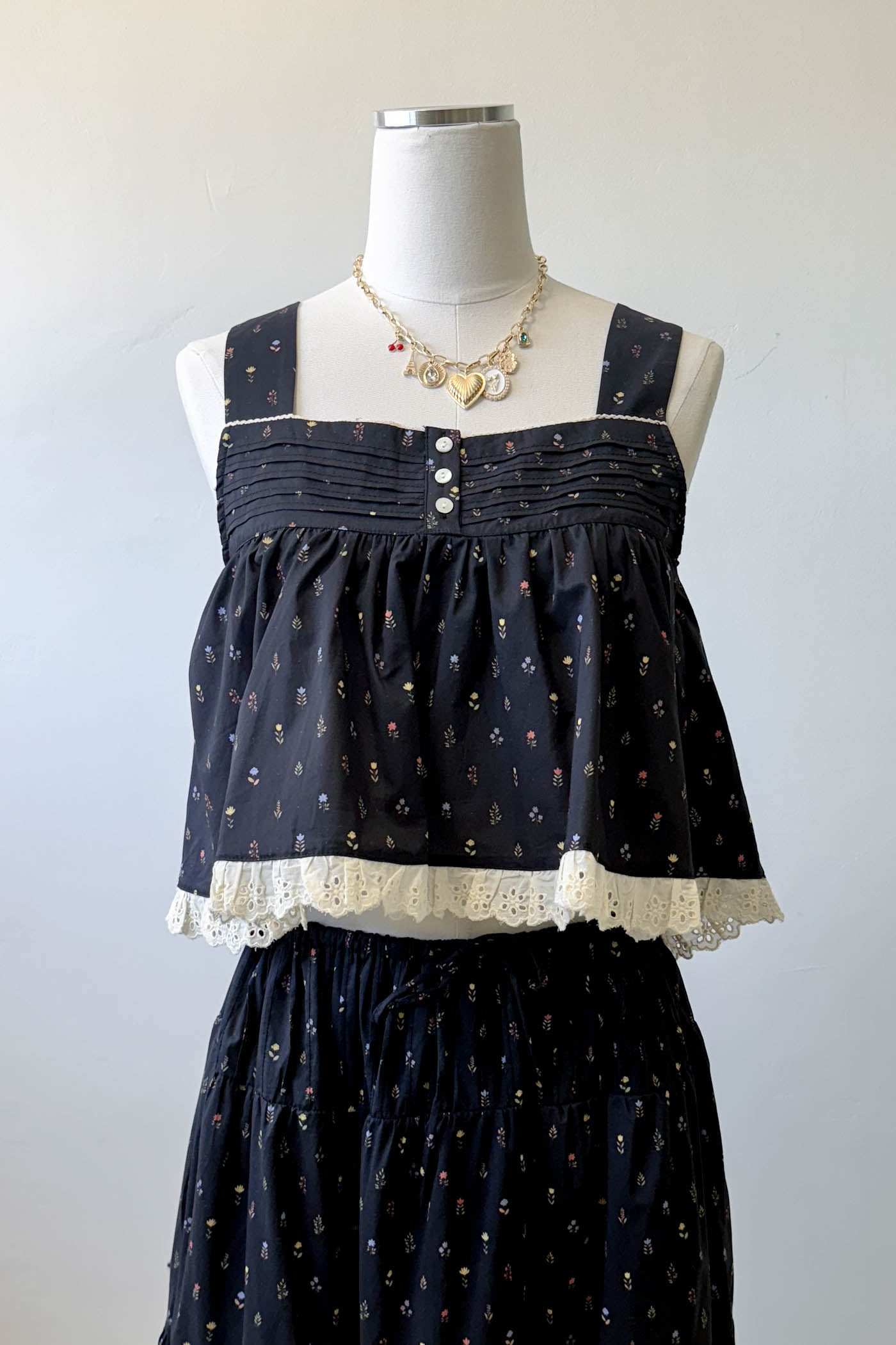 Lacey Floral Babydoll Top