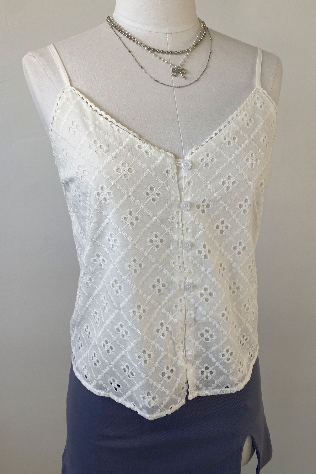 ●bonnae● Eyelet top Eyelet Cami Top by For Good