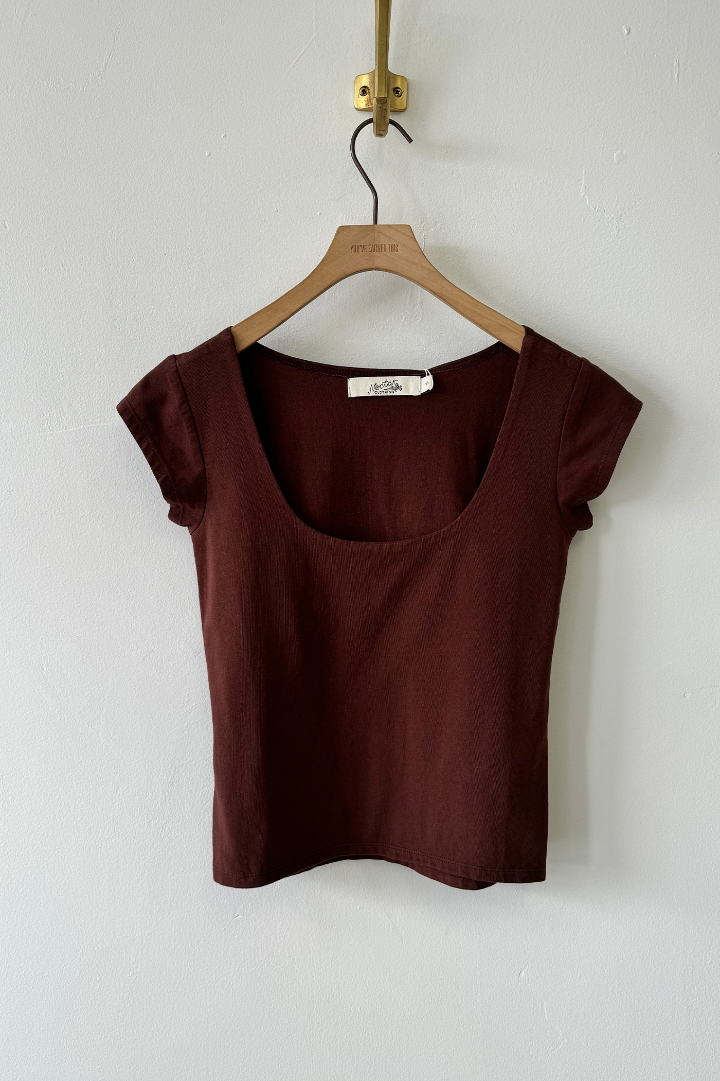 Basic Square Neck Short Sleeve Top