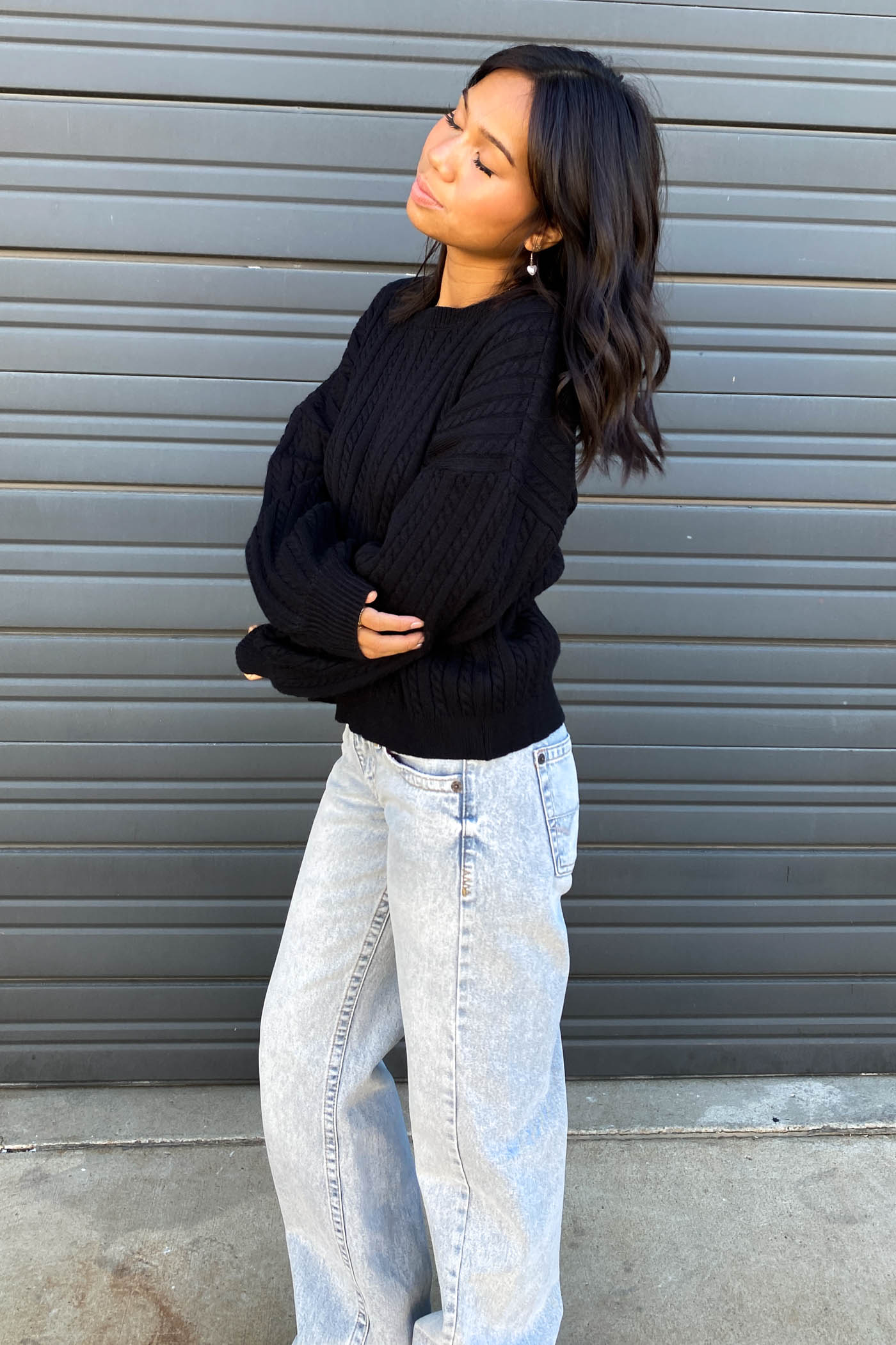 Basic Cable Knit Sweater