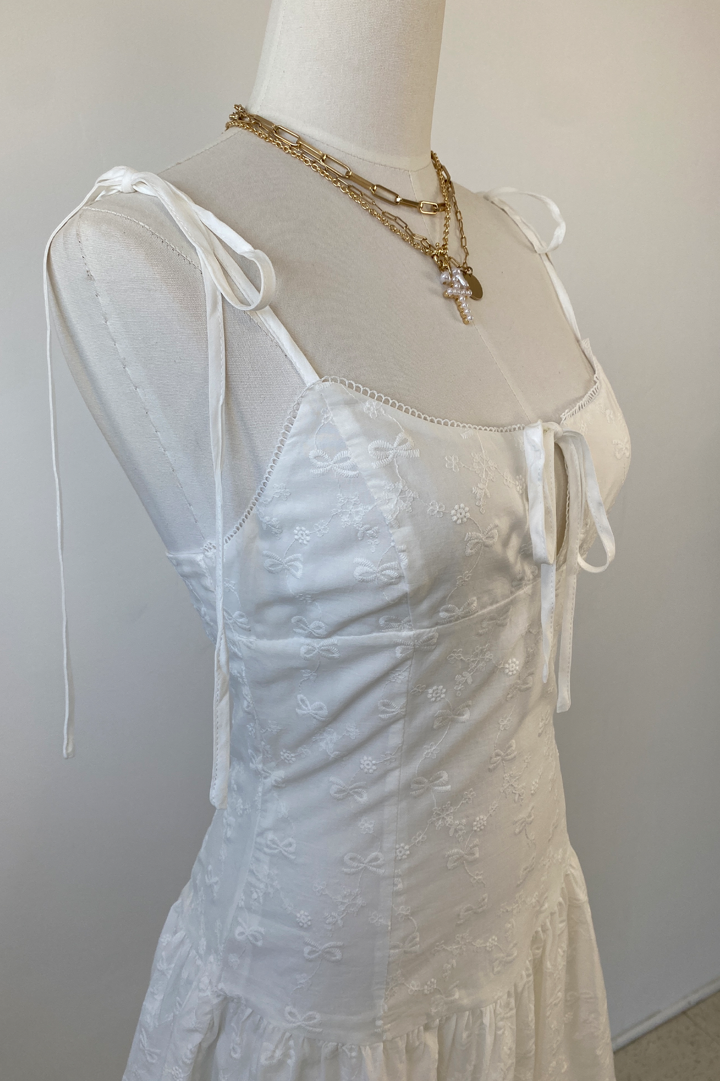 Embroidered Cami Mini Dress
